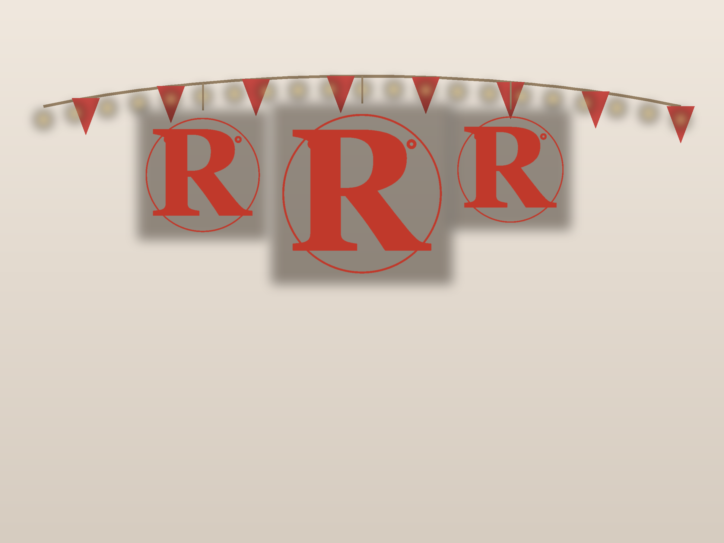 Letter R Ornate Paper Cut Panel - Free SVG + PDF Pack - on a desk