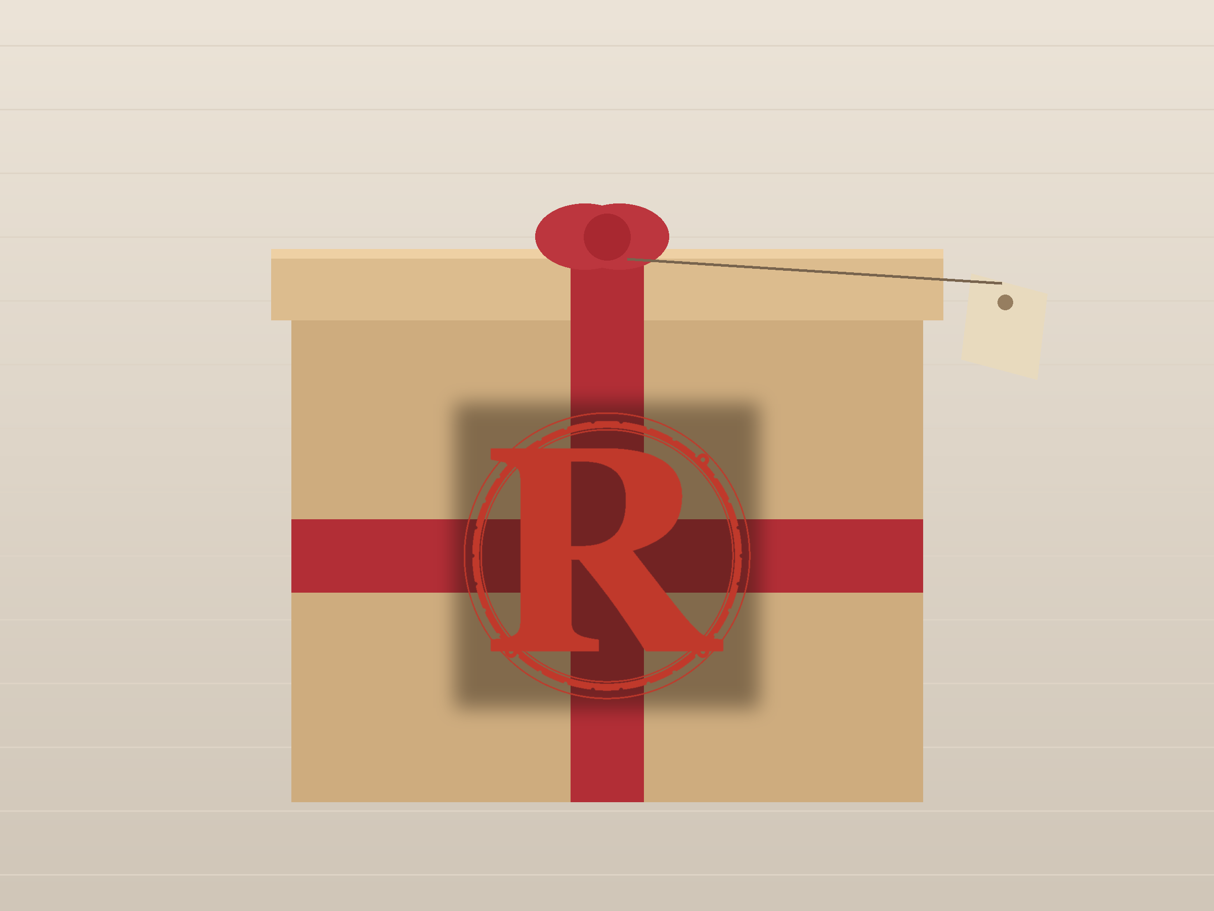 Letter R Window Roundel Paper Cut - Free SVG + PDF Pack - on a desk