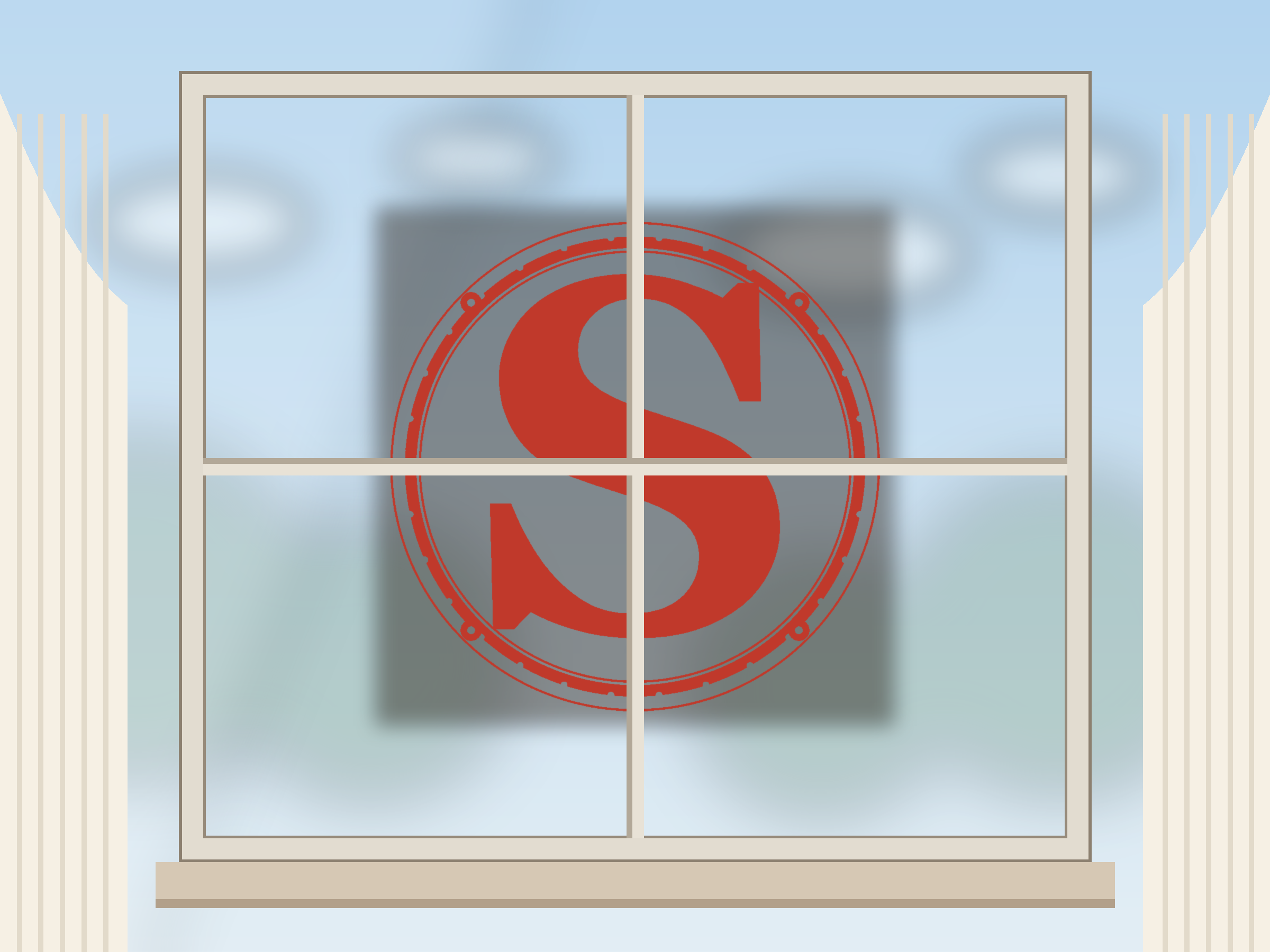 Letter S Window Roundel Paper Cut - Free SVG + PDF Pack - wall decor