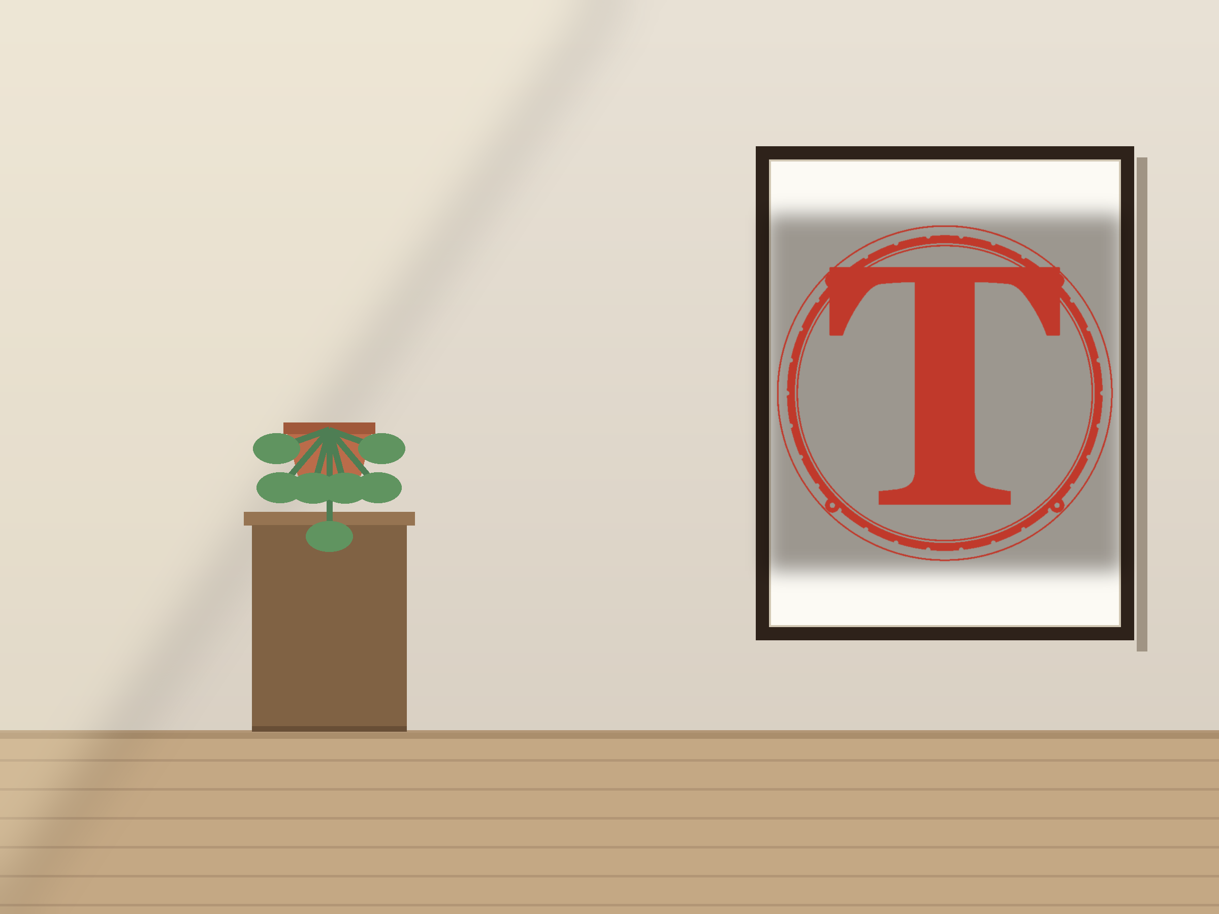 Letter T Window Roundel Paper Cut - Free SVG + PDF Pack - wall decor