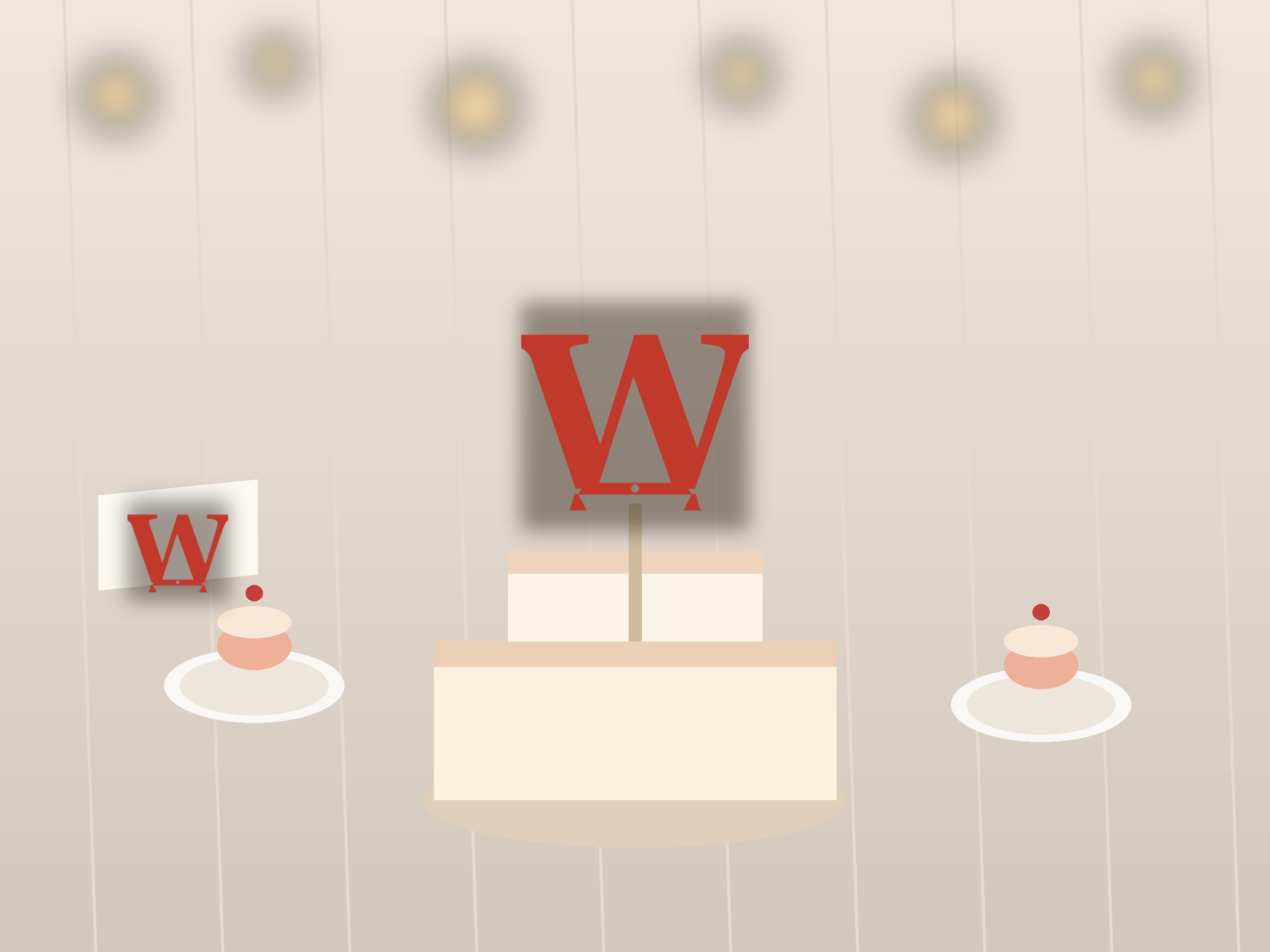 Letter W Banner Paper Cut - Free SVG + PDF Pack - on a desk