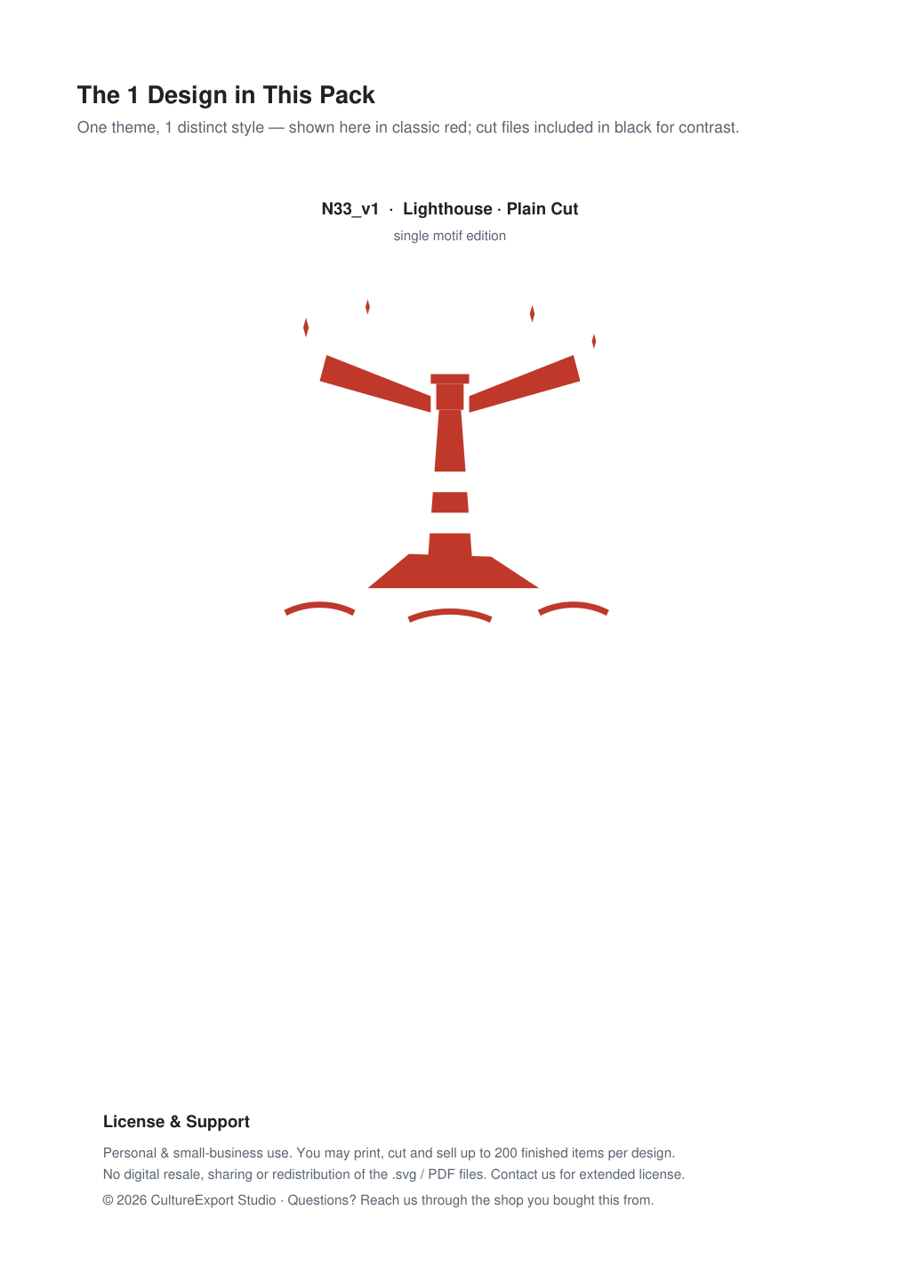 Lighthouse Paper Cut Template - Free SVG + PDF Pack - design