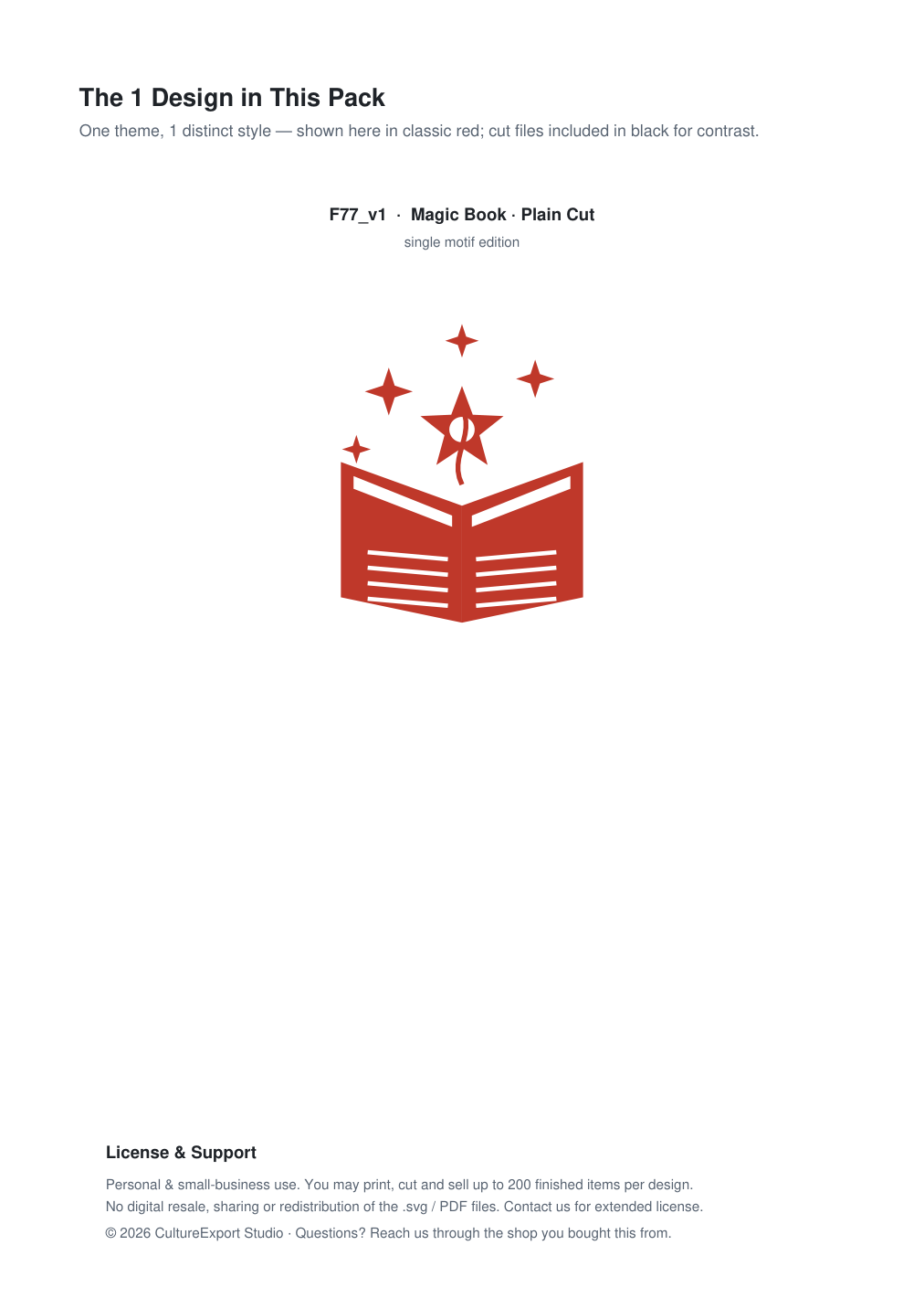 Magic Book Paper Cut Template - Free SVG + PDF Pack - design
