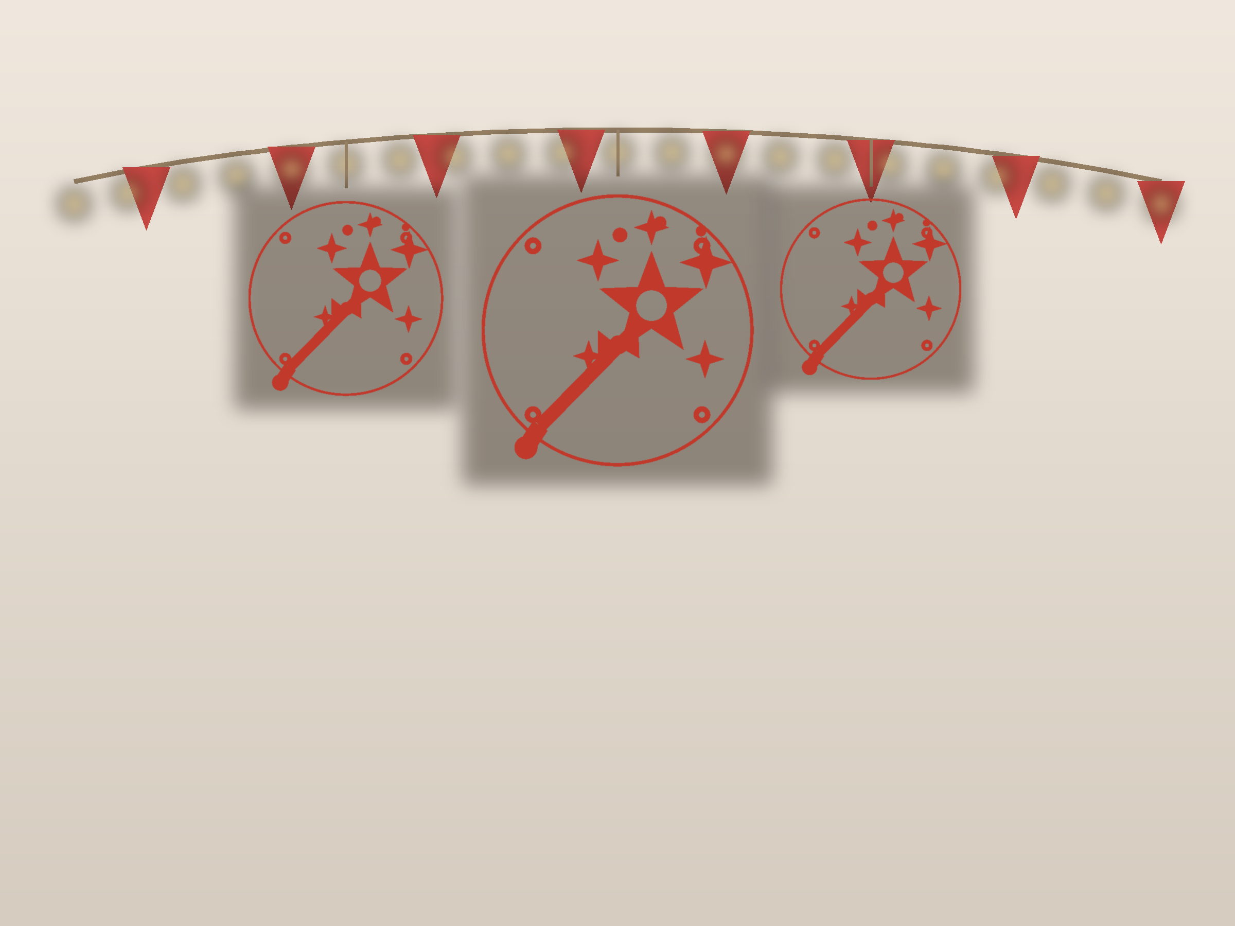 Magic Wand Ornate Paper Cut Panel - Free SVG + PDF Pack - on a desk