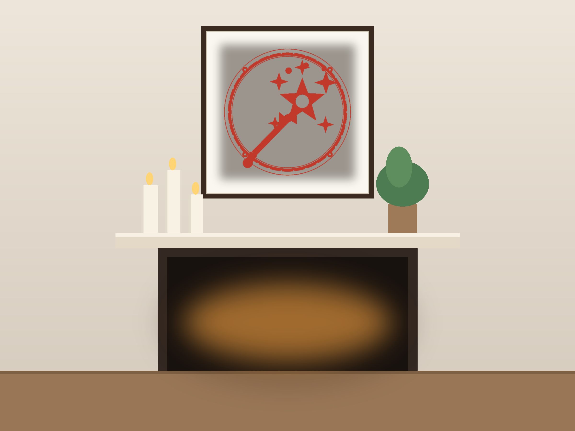 Magic Wand Window Roundel Paper Cut - Free SVG + PDF Pack - wall decor