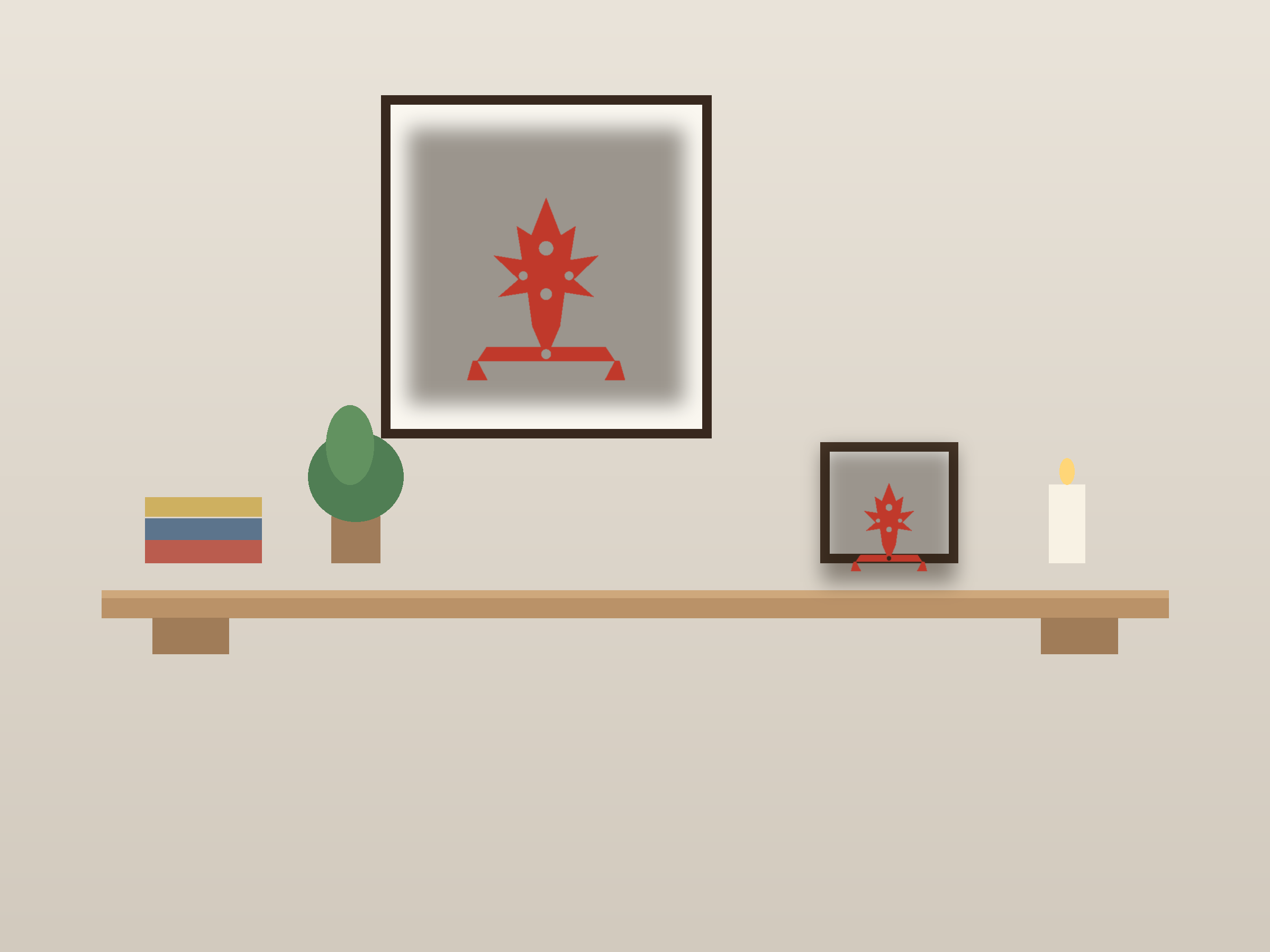 Maple Leaf Banner Paper Cut - Free SVG + PDF Pack - on a desk
