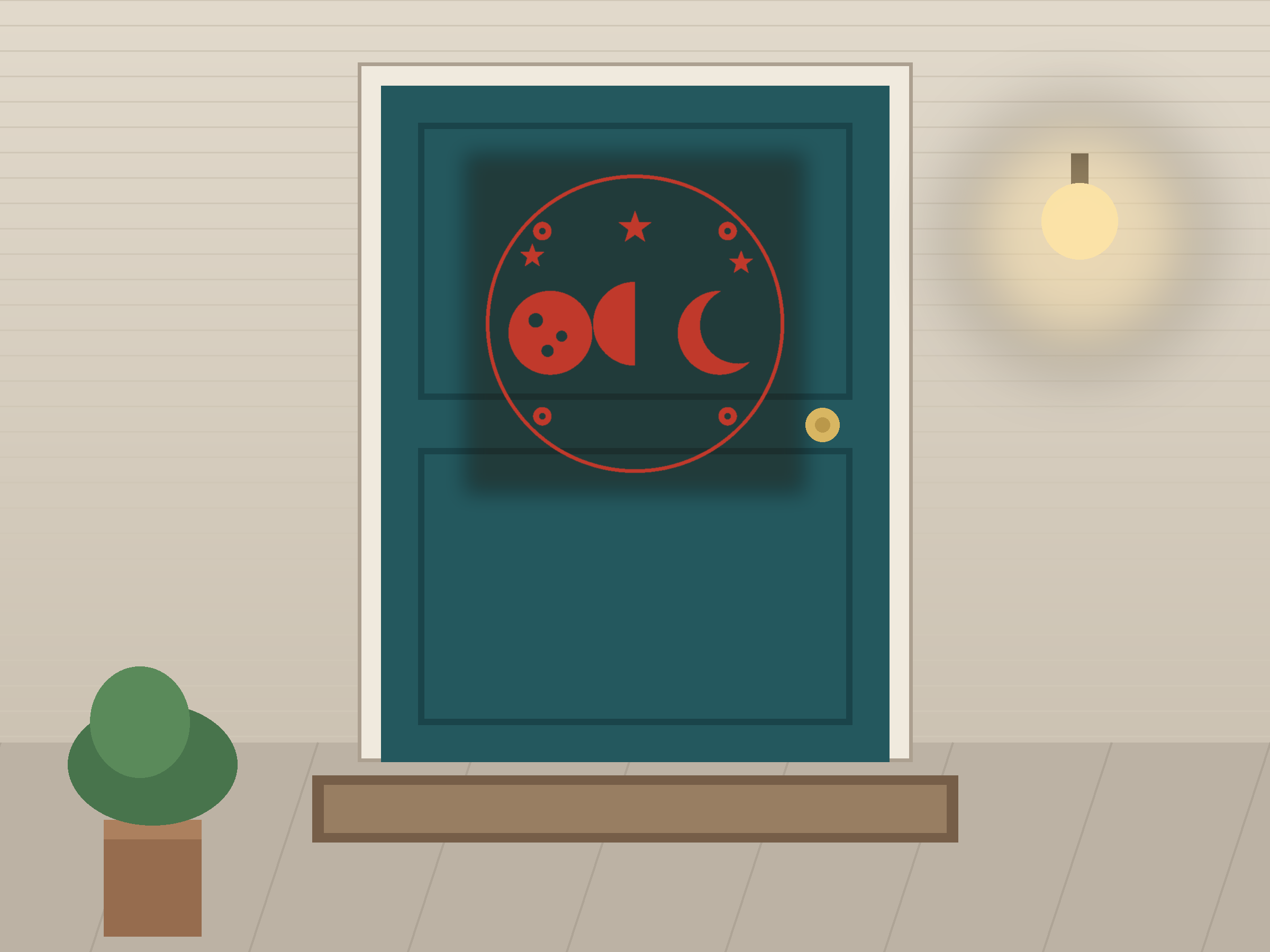 Moon Phases Ornate Paper Cut Panel - Free SVG + PDF Pack - on a desk