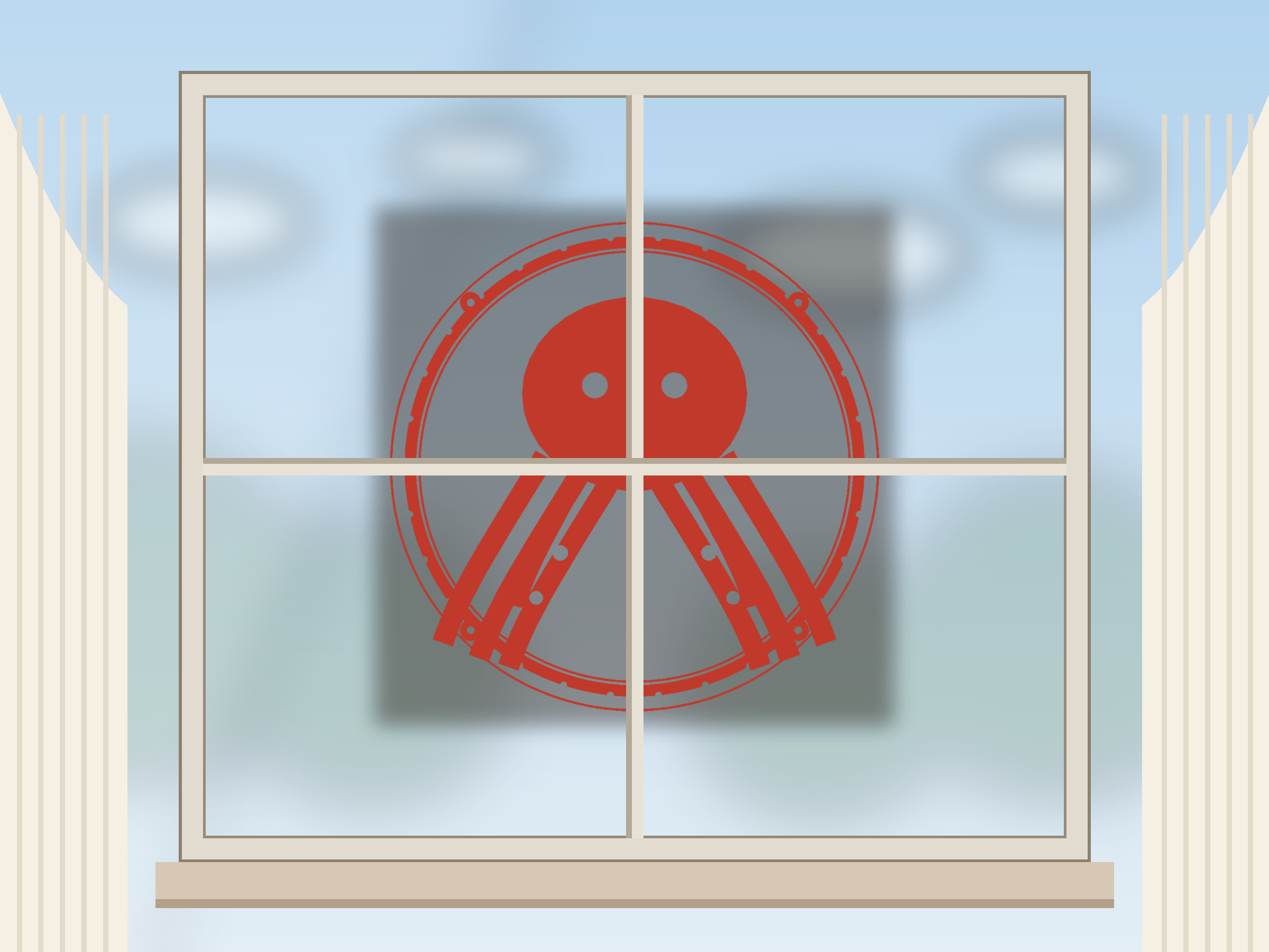 Octopus Window Roundel Paper Cut - Free SVG + PDF Pack - on a desk