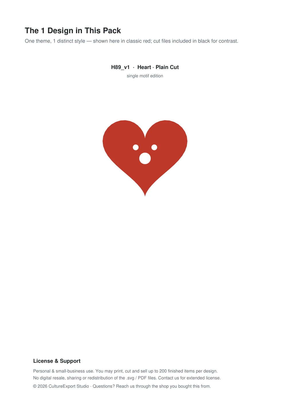 Paper Cut Heart Template - Free SVG + PDF Pack - all designs