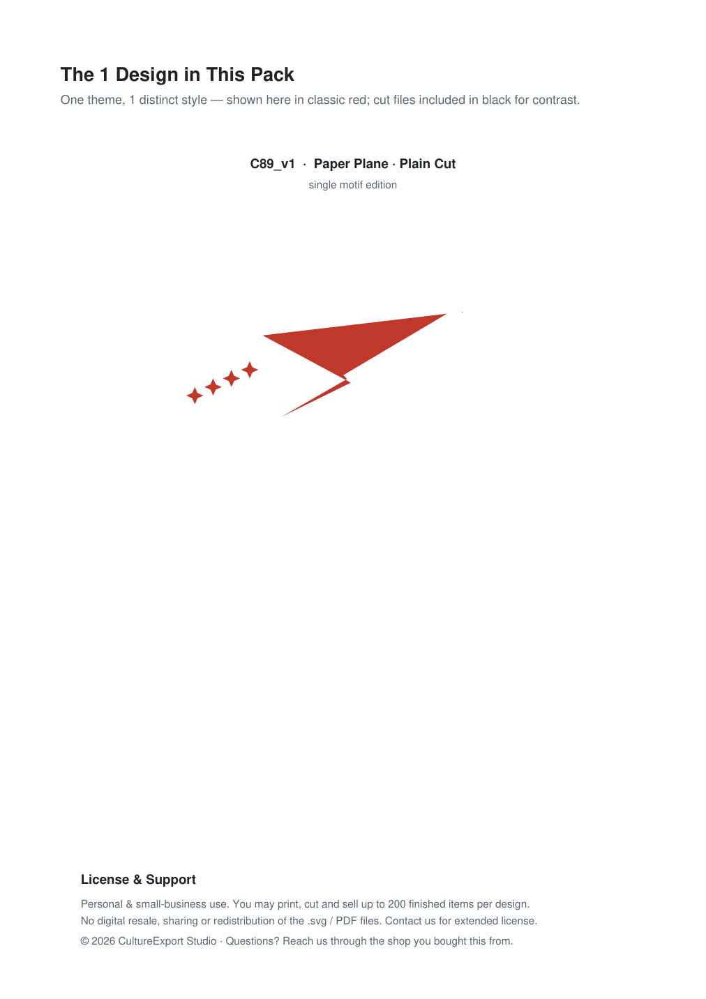 Paper Plane Paper Cut Template - Free SVG + PDF Pack - design