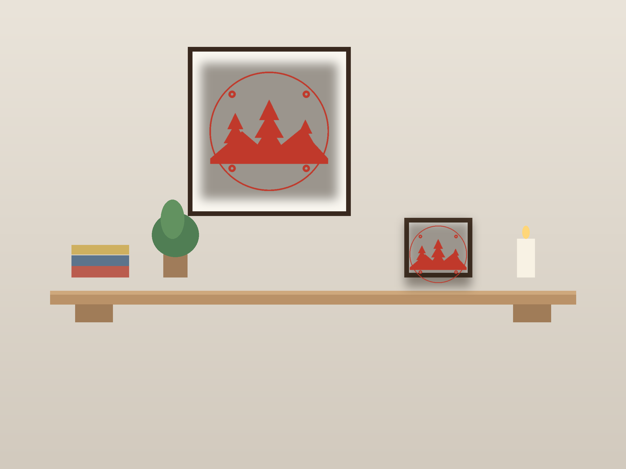 Pine Forest Ornate Paper Cut Panel - Free SVG + PDF Pack - on a desk