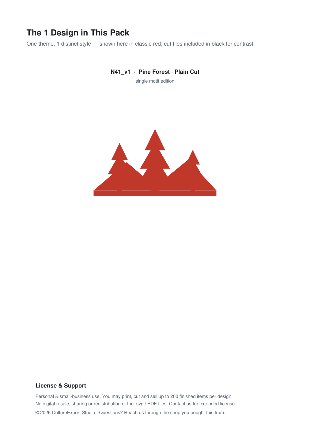 Pine Forest Paper Cut Template - Free SVG + PDF Pack - design