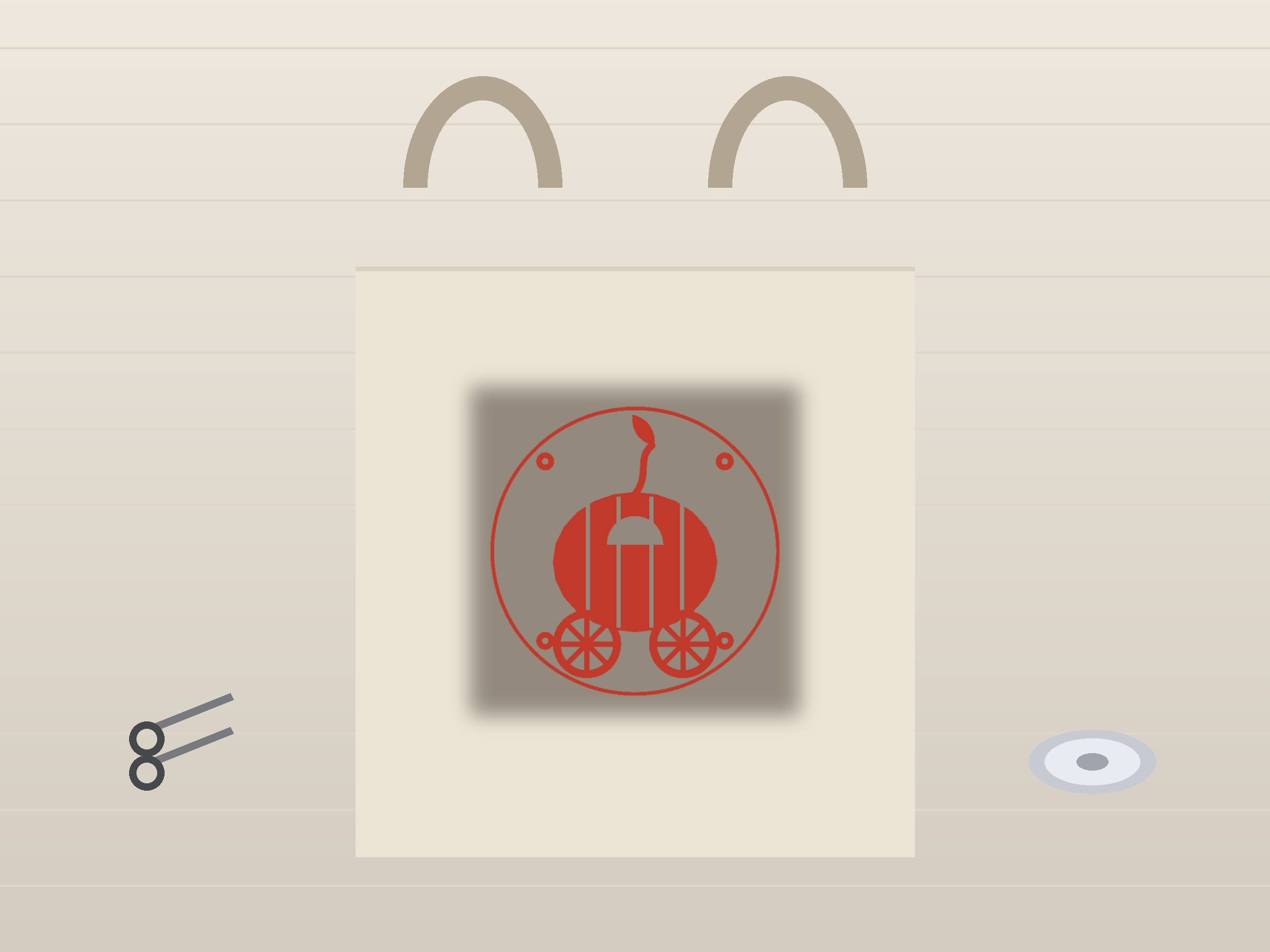 Pumpkin Carriage Ornate Paper Cut Panel - Free SVG + PDF Pack - on a desk