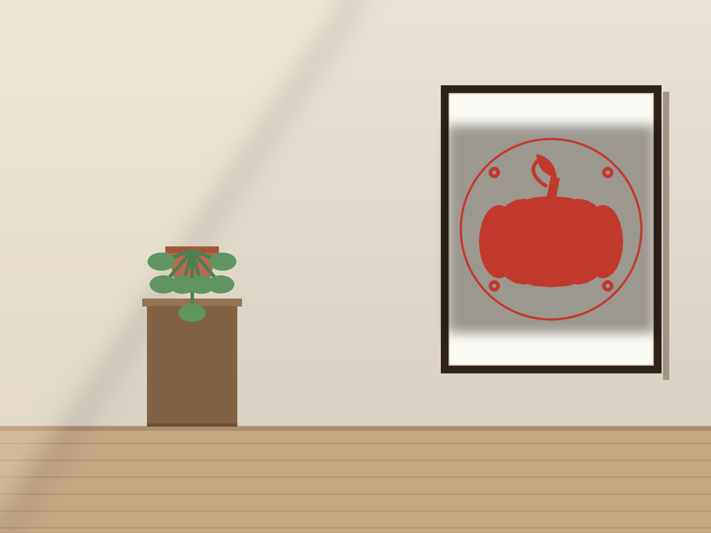 Pumpkin Ornate Paper Cut Panel - Free SVG + PDF Pack - on a desk