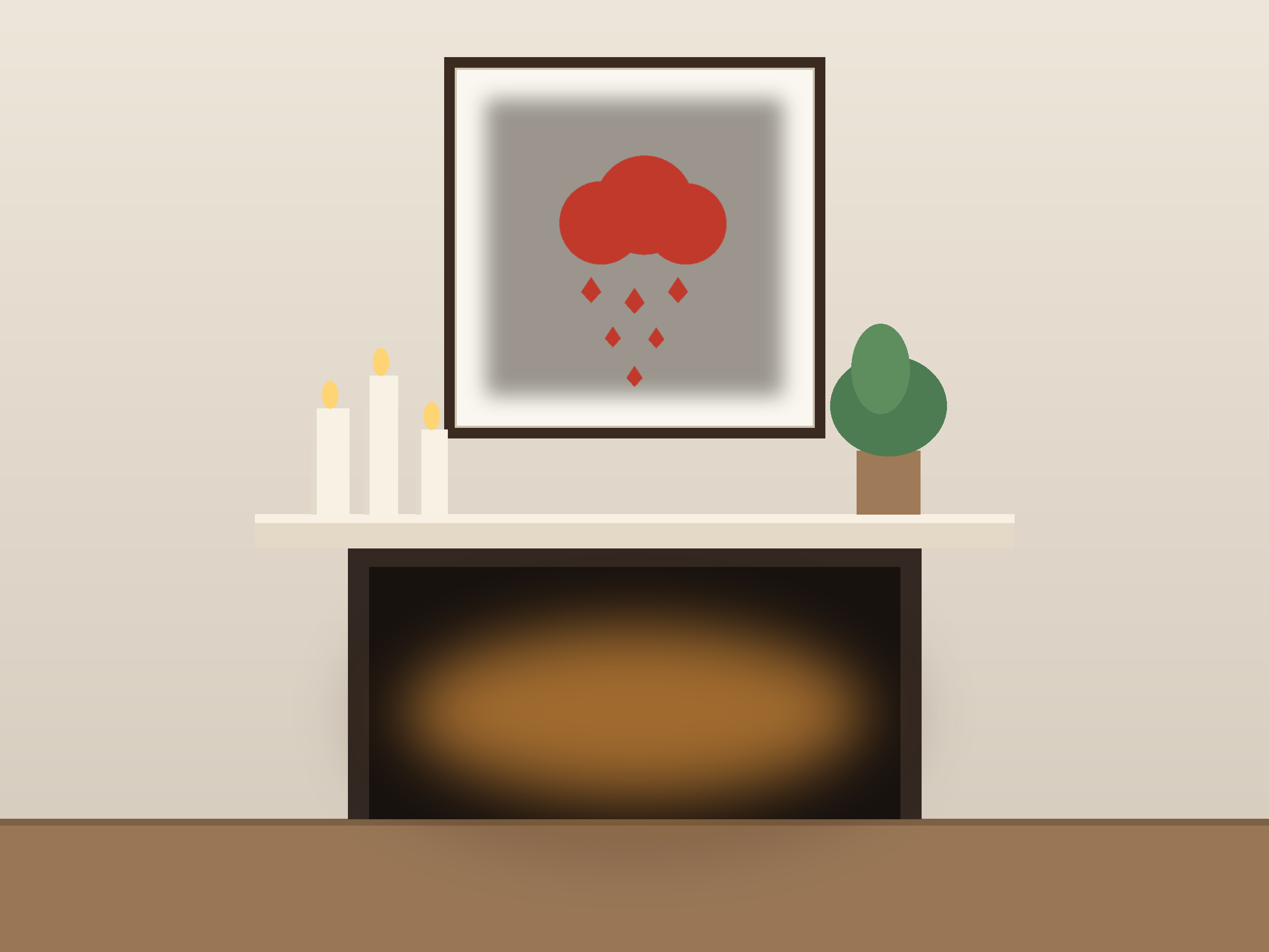 Rain Paper Cut Template - Free SVG + PDF Pack - on a desk