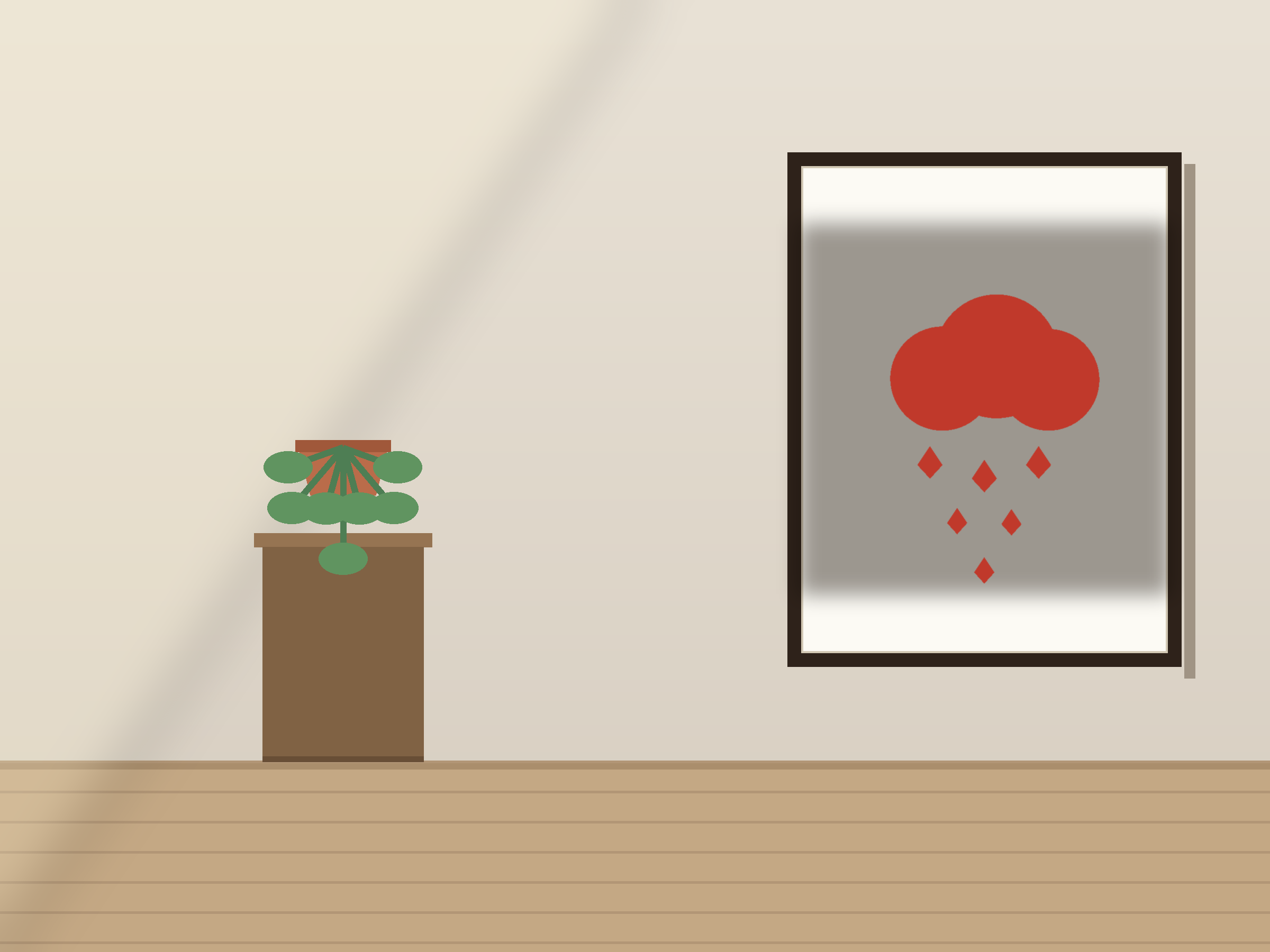 Rain Paper Cut Template - Free SVG + PDF Pack - wall decor