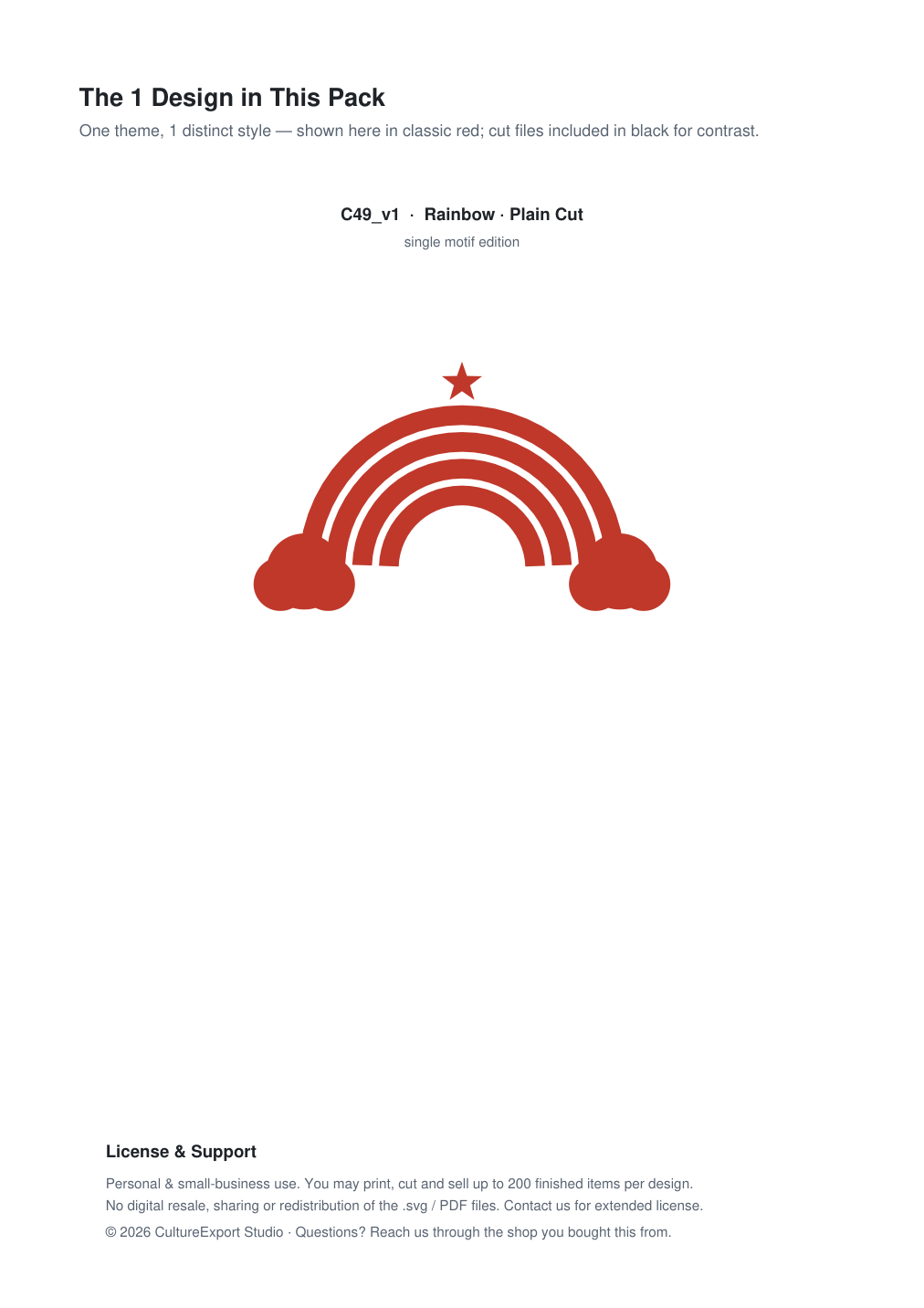 Rainbow Paper Cut Template - Free SVG + PDF Pack - design