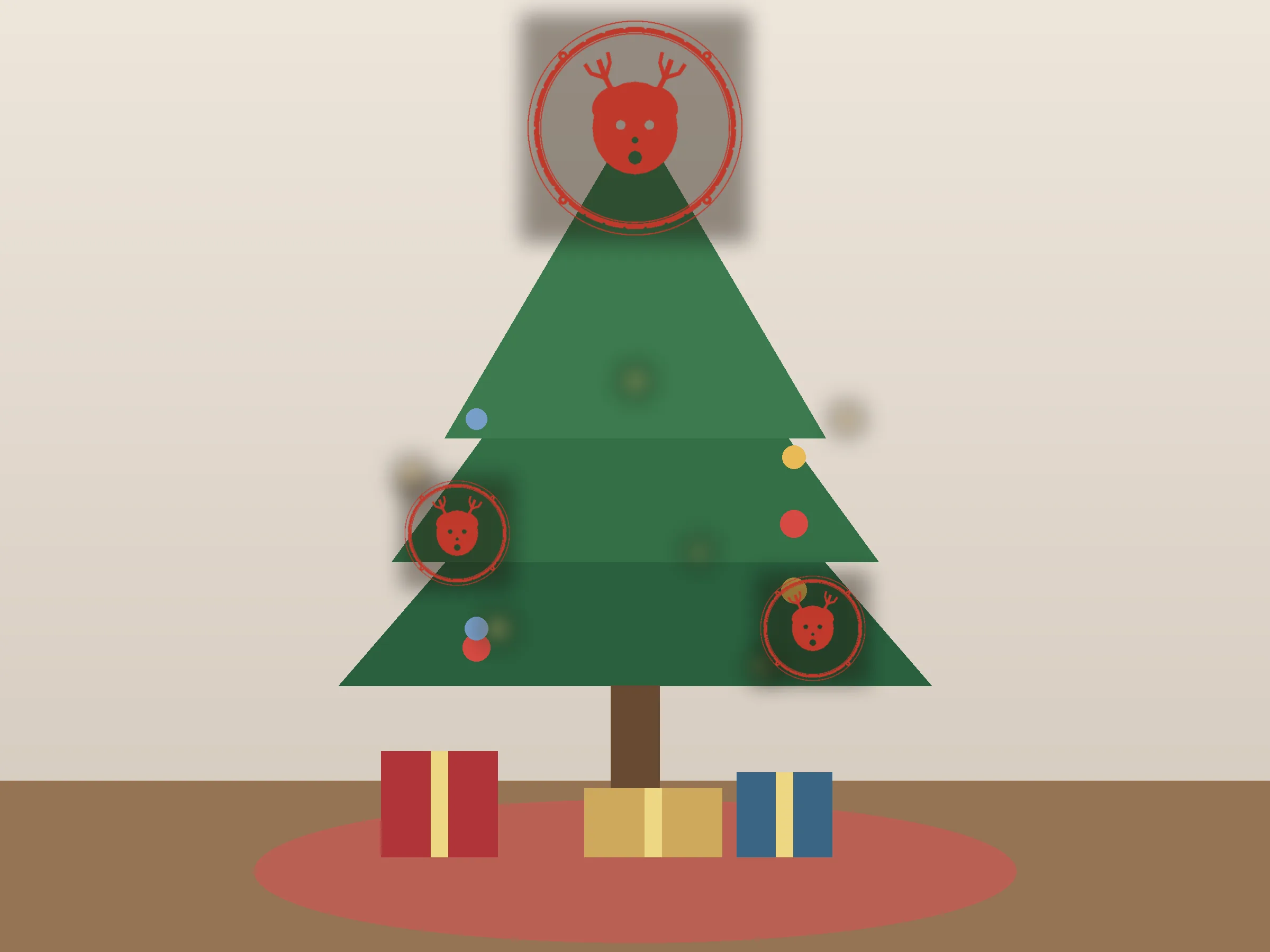 Reindeer Window Roundel Paper Cut - Free SVG + PDF Pack - hero