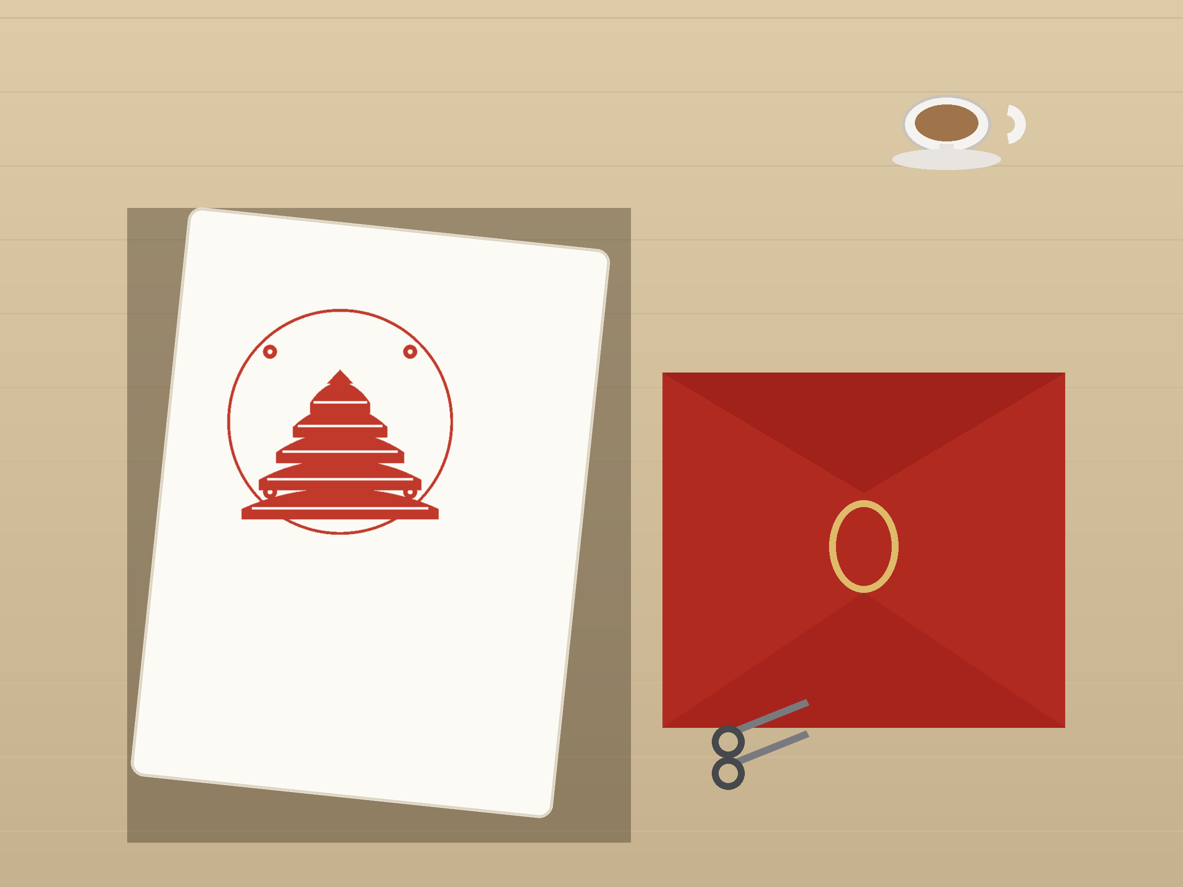 Rice Terraces Ornate Paper Cut Panel - Free SVG + PDF Pack - on a desk