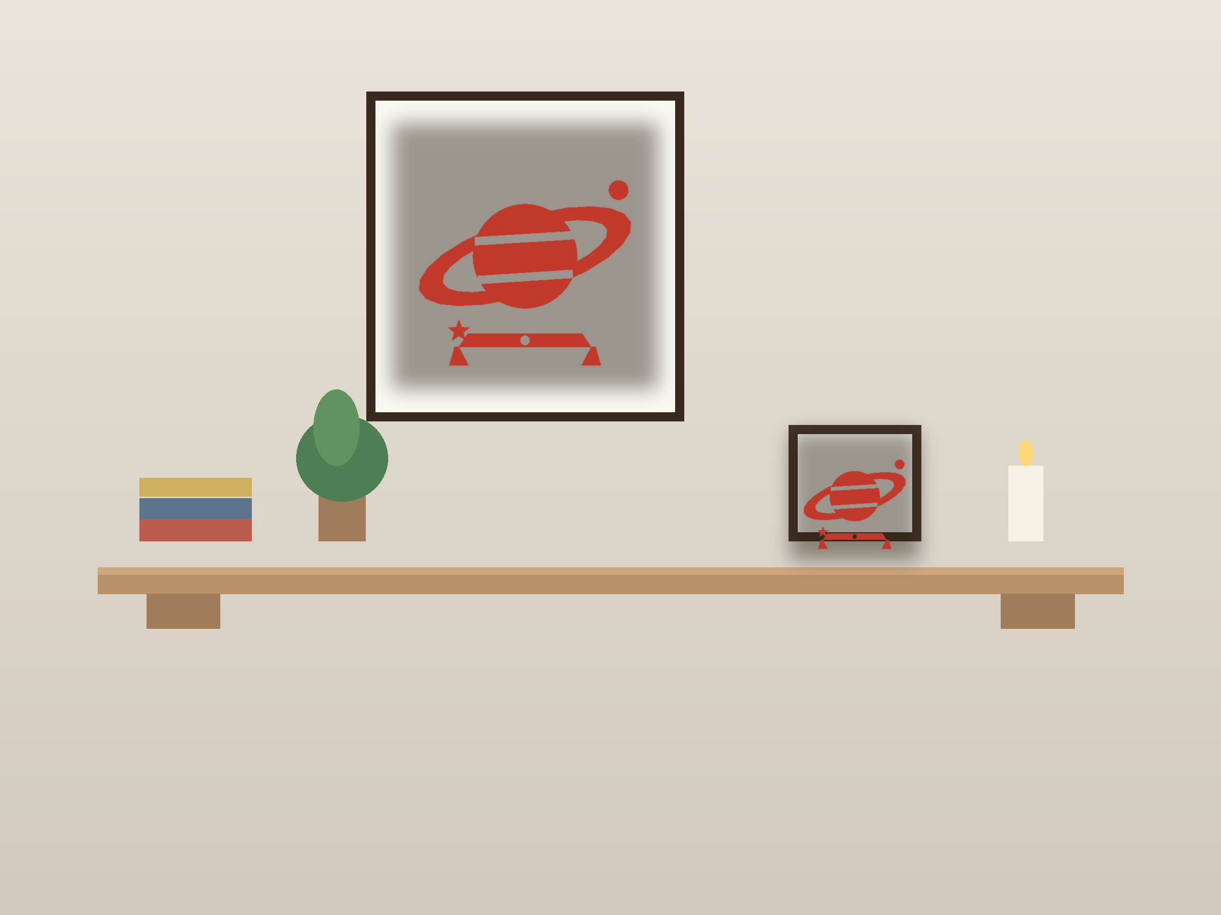 Ringed Planet Banner Paper Cut - Free SVG + PDF Pack - wall decor