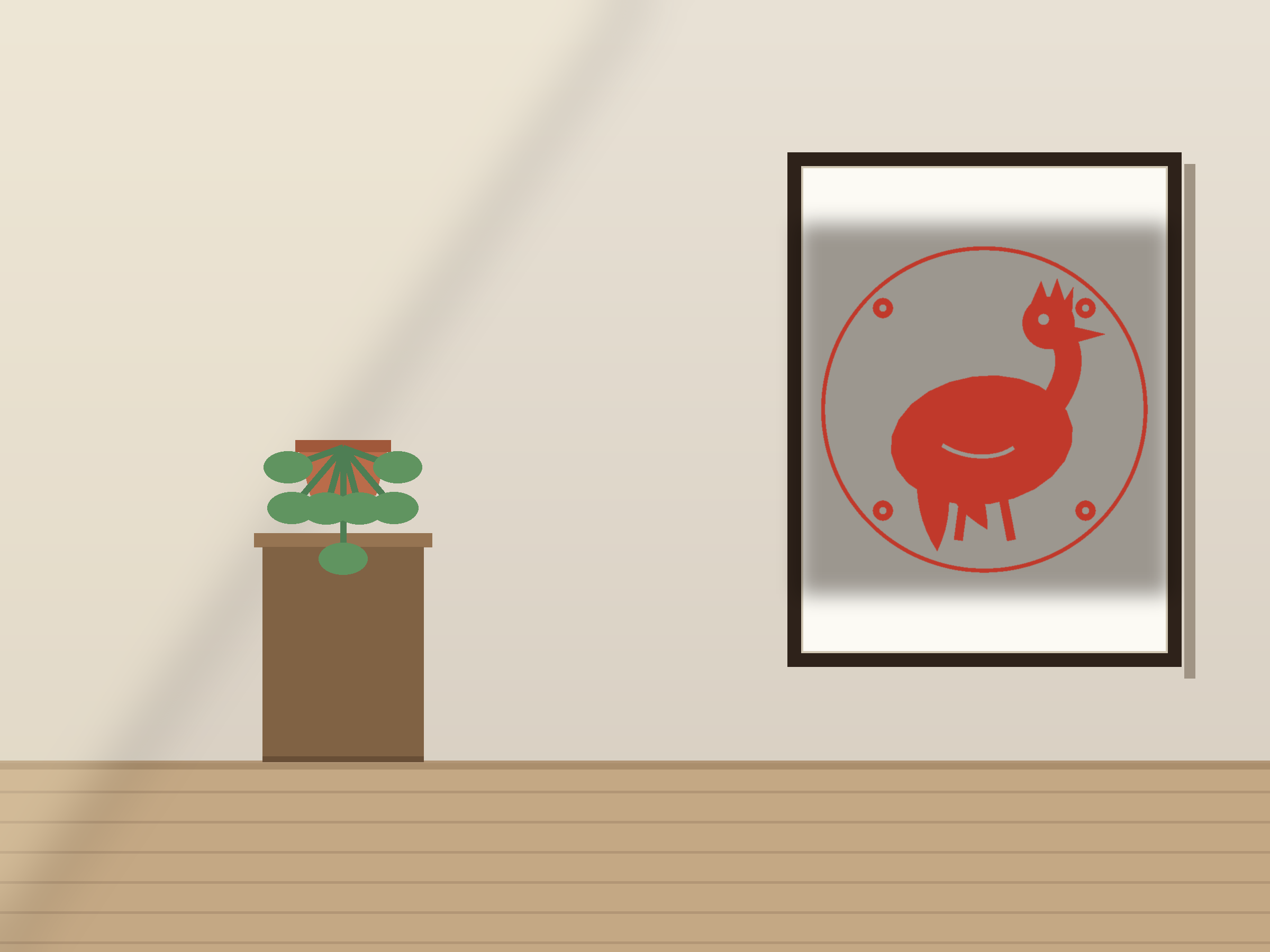 Rooster Ornate Paper Cut Panel - Free SVG + PDF Pack - on a desk