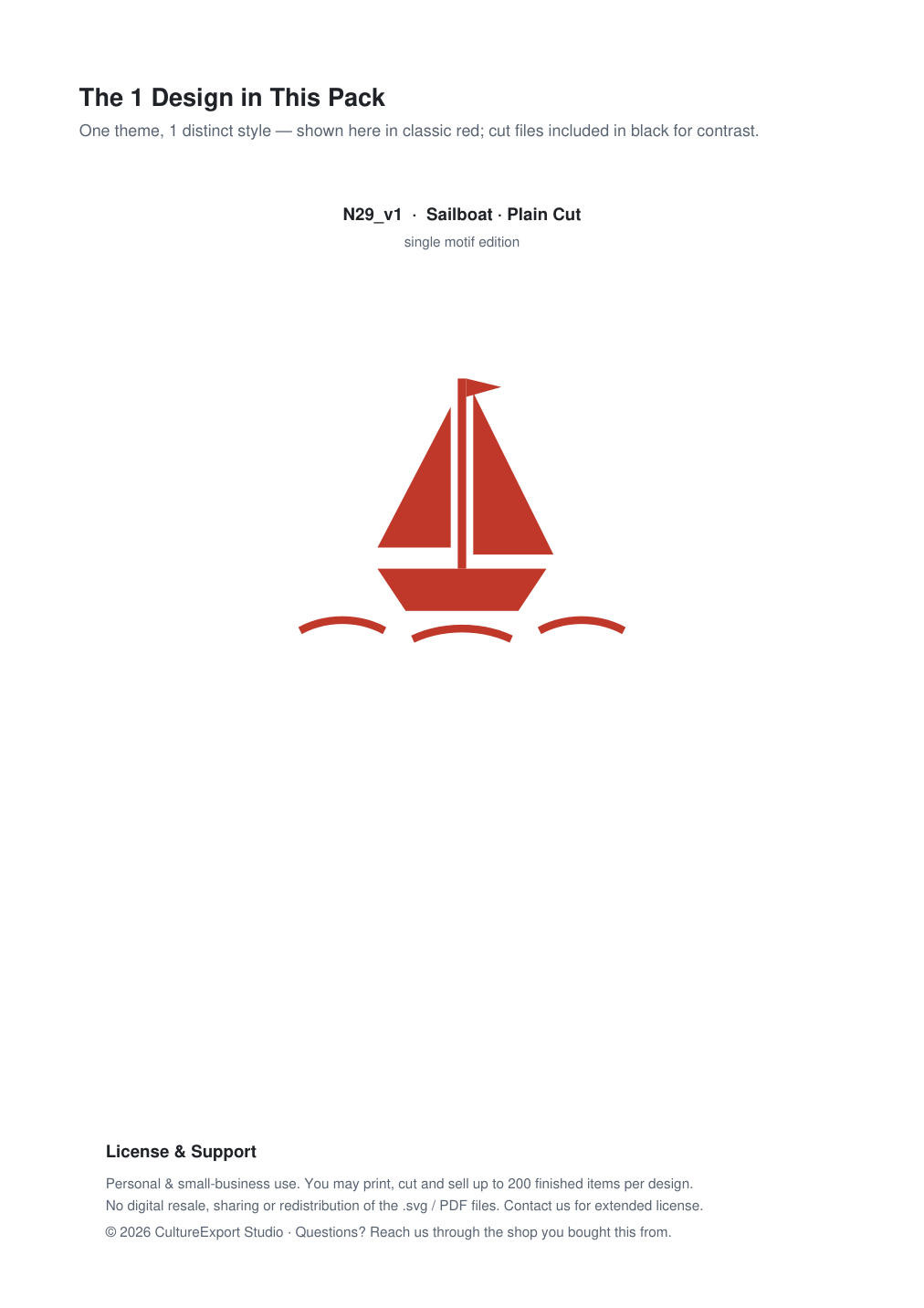 Sailboat Paper Cut Template - Free SVG + PDF Pack - design