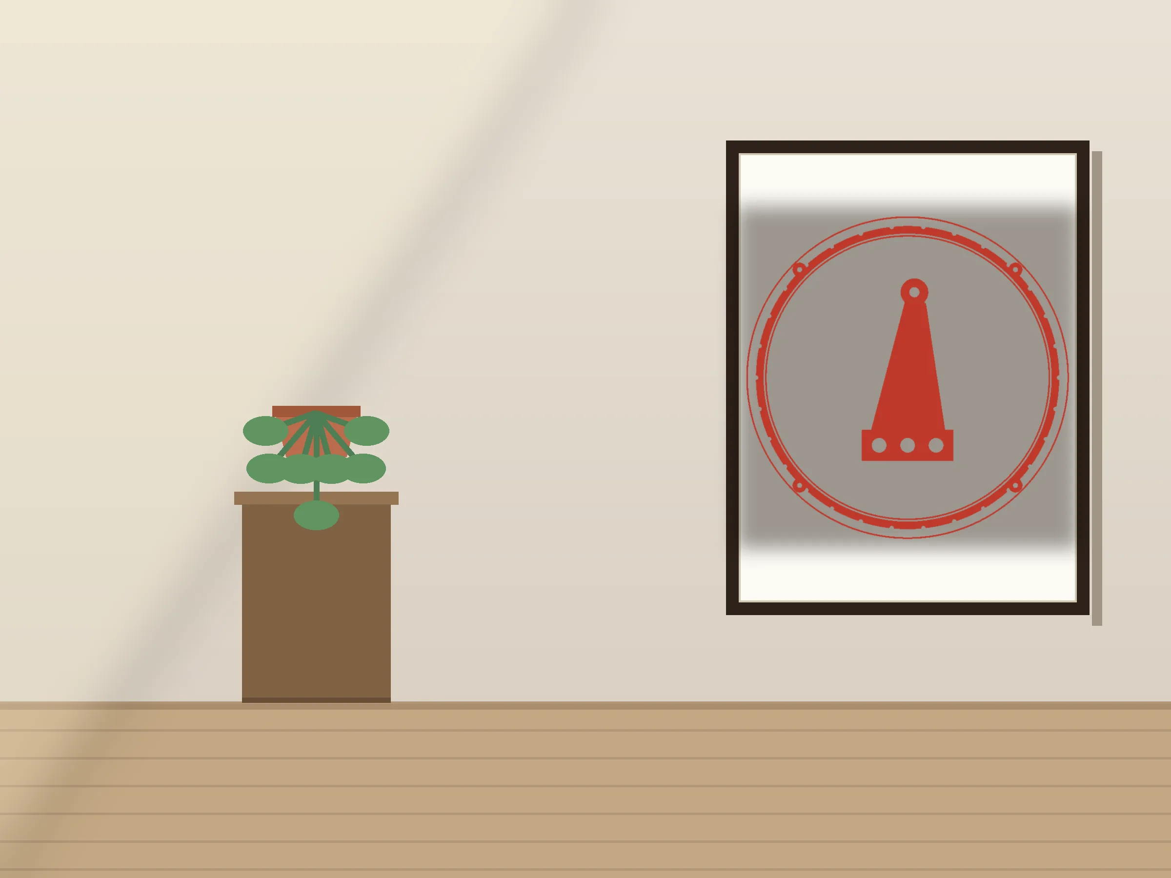 Santa Hat Window Roundel Paper Cut - Free SVG + PDF Pack - on a desk