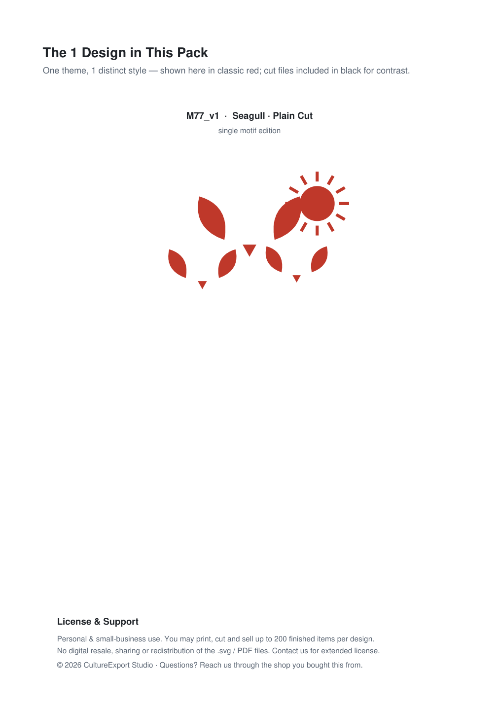 Seagull Paper Cut Template - Free SVG + PDF Pack - design
