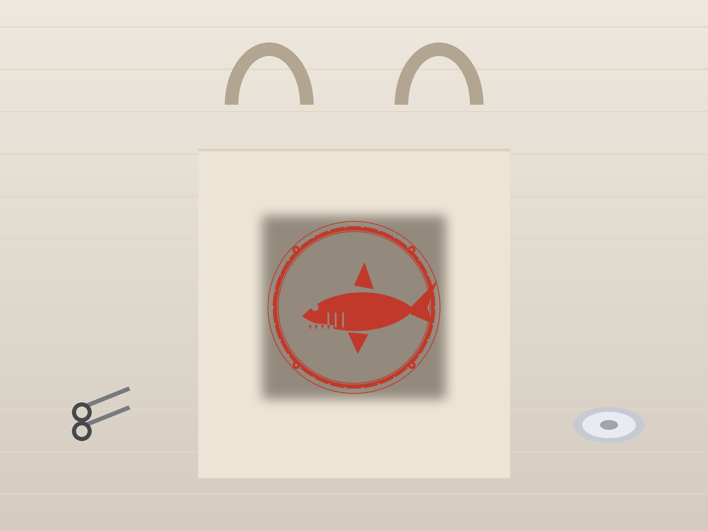 Shark Window Roundel Paper Cut - Free SVG + PDF Pack - wall decor