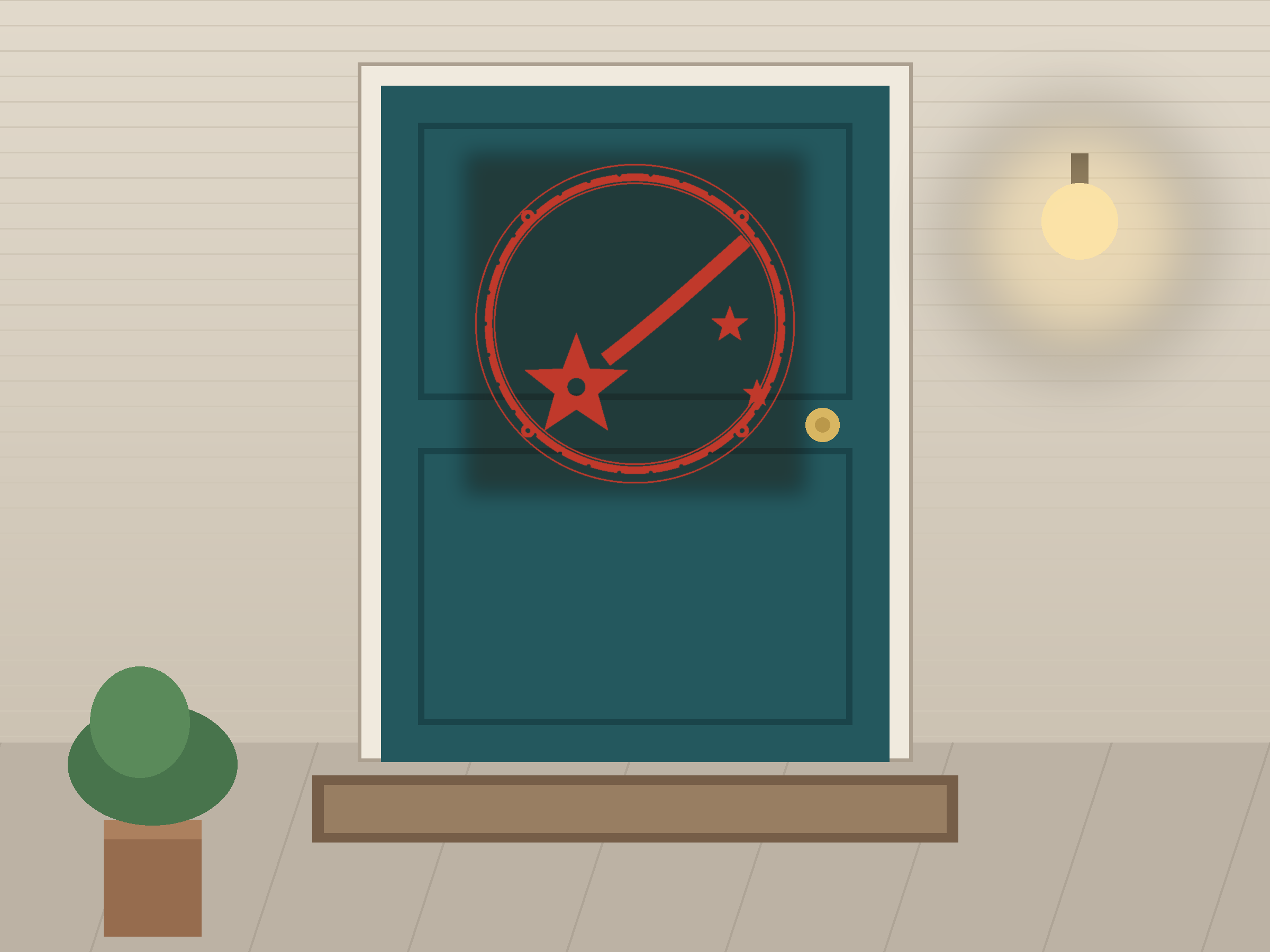 Shooting Star Window Roundel Paper Cut - Free SVG + PDF Pack - on a desk