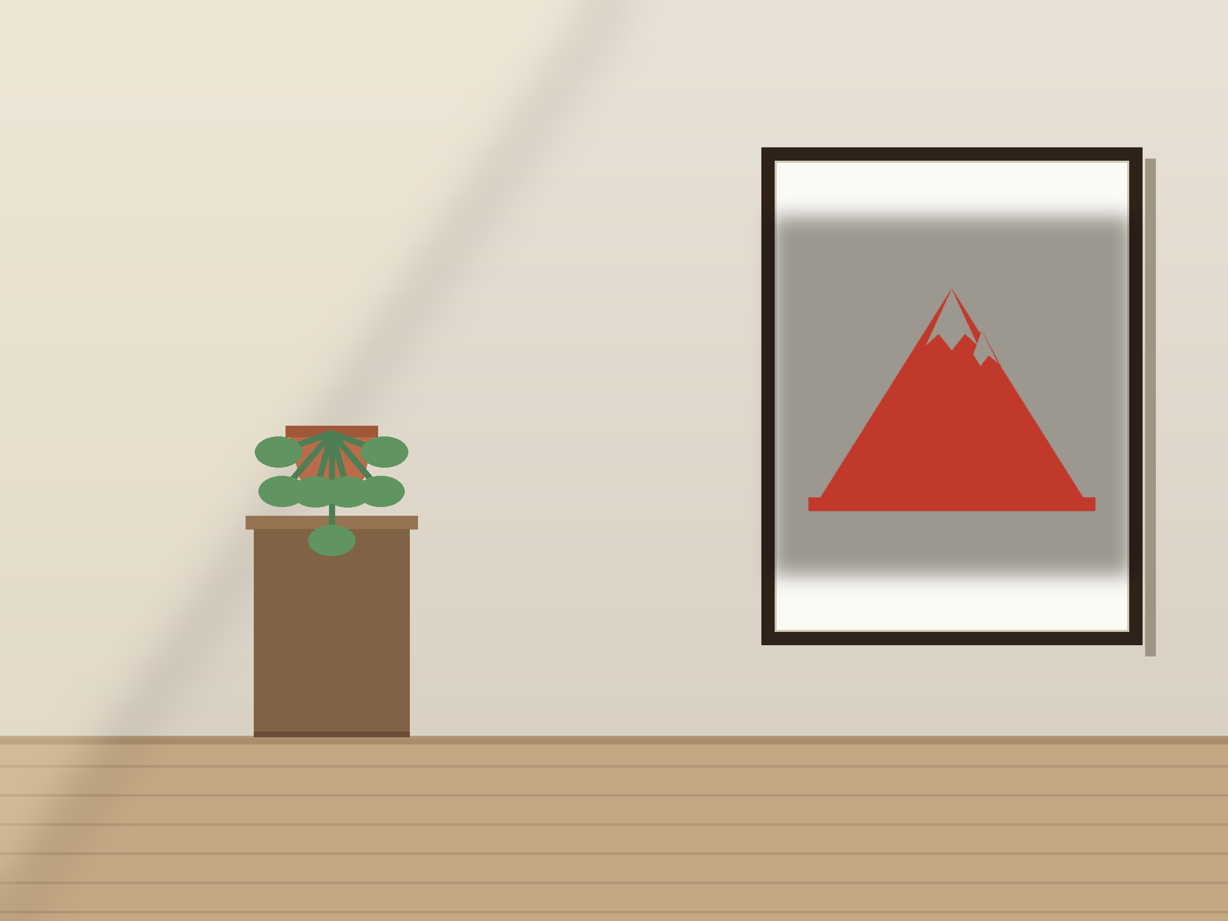 Snow Mountain Paper Cut Template - Free SVG + PDF Pack - on a desk