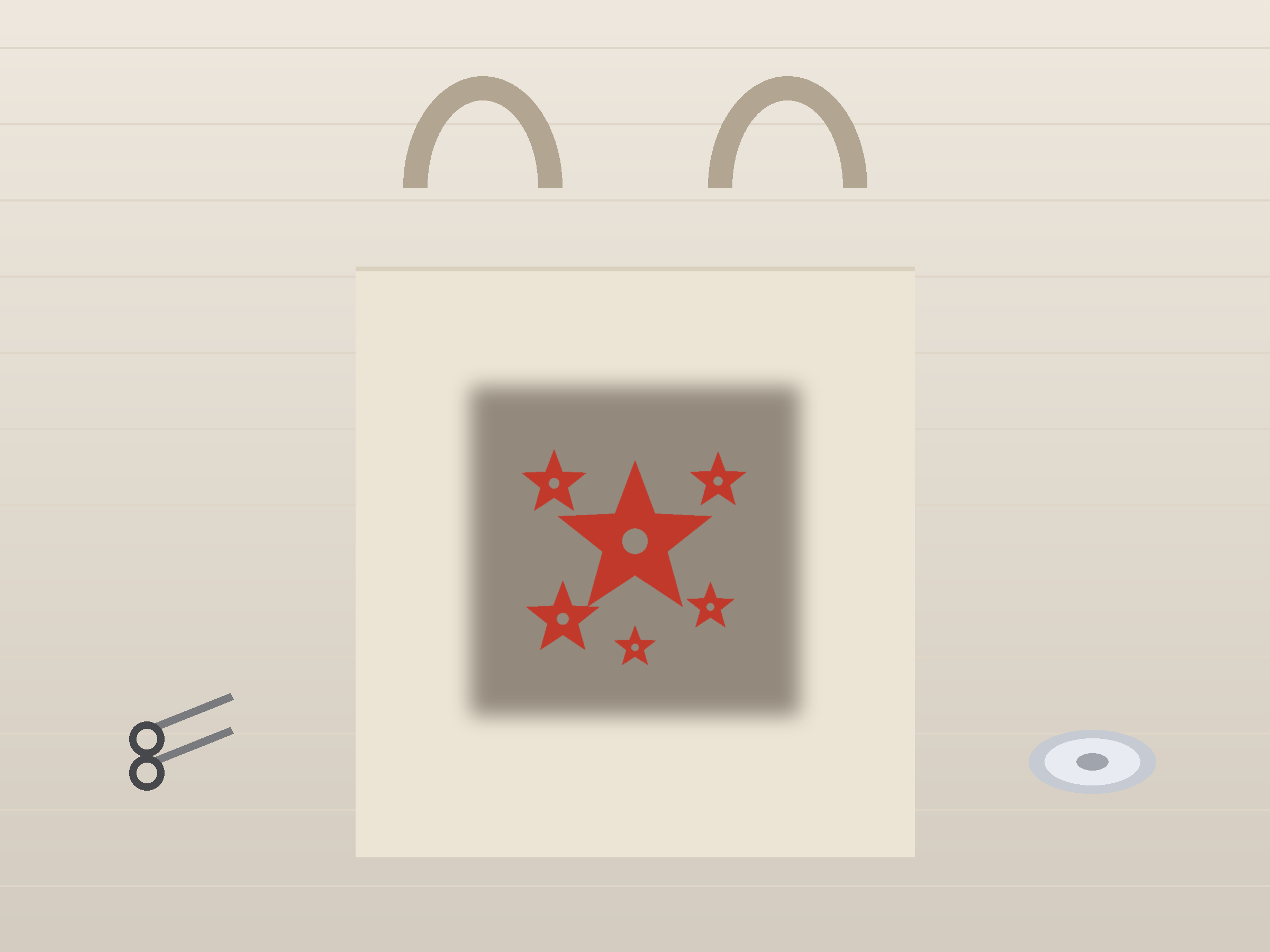 Star Cluster Paper Cut Template - Free SVG + PDF Pack - on a desk
