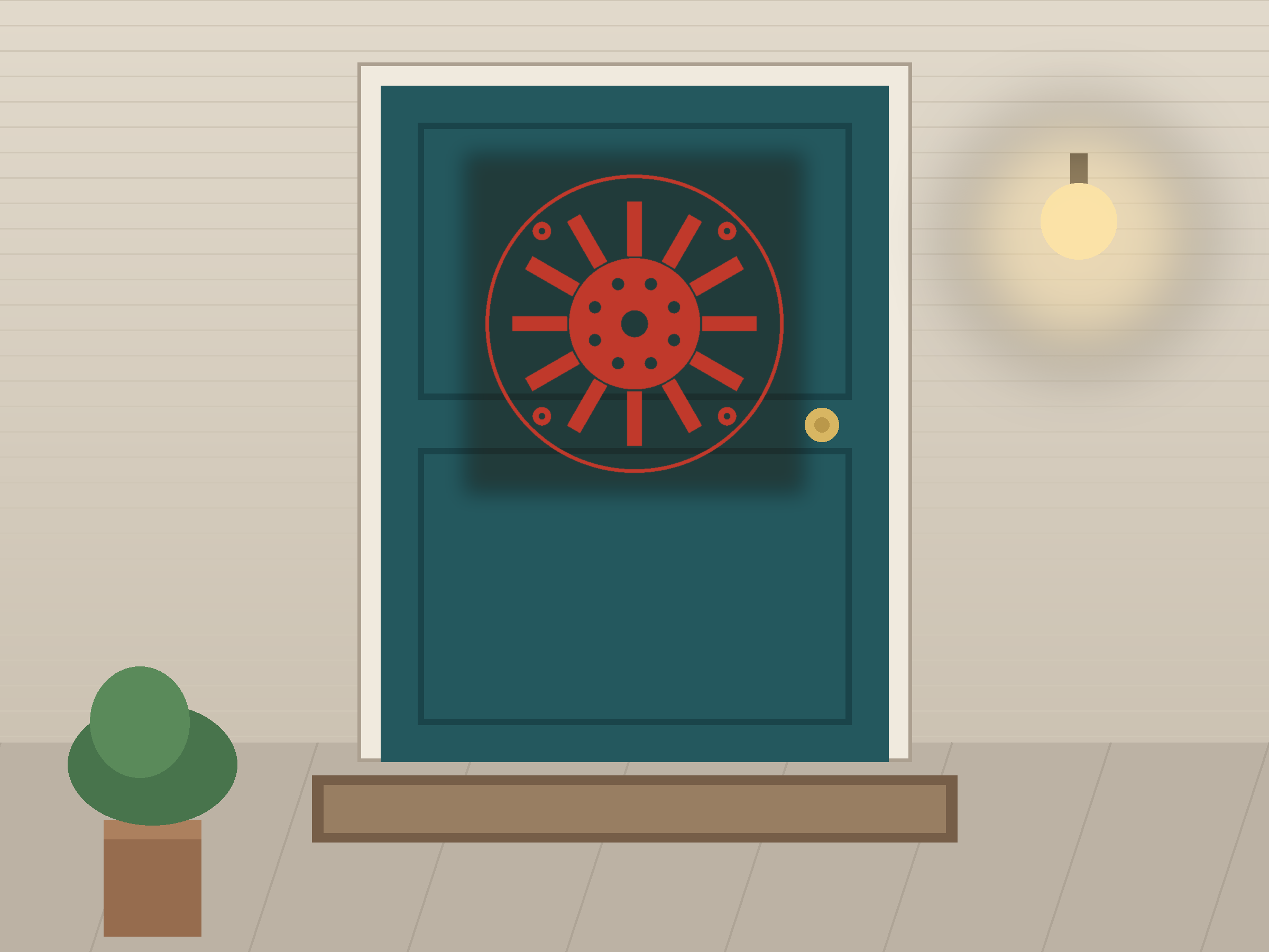 Sun Ornate Paper Cut Panel - Free SVG + PDF Pack - on a desk