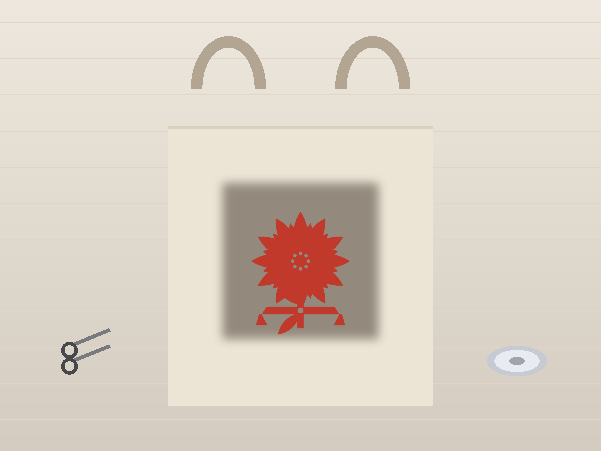 Sunflower Banner Paper Cut - Free SVG + PDF Pack - on a desk