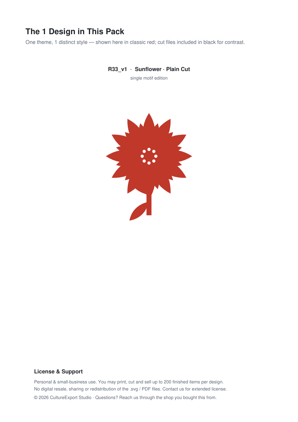 Sunflower Paper Cut Template - Free SVG + PDF Pack - design