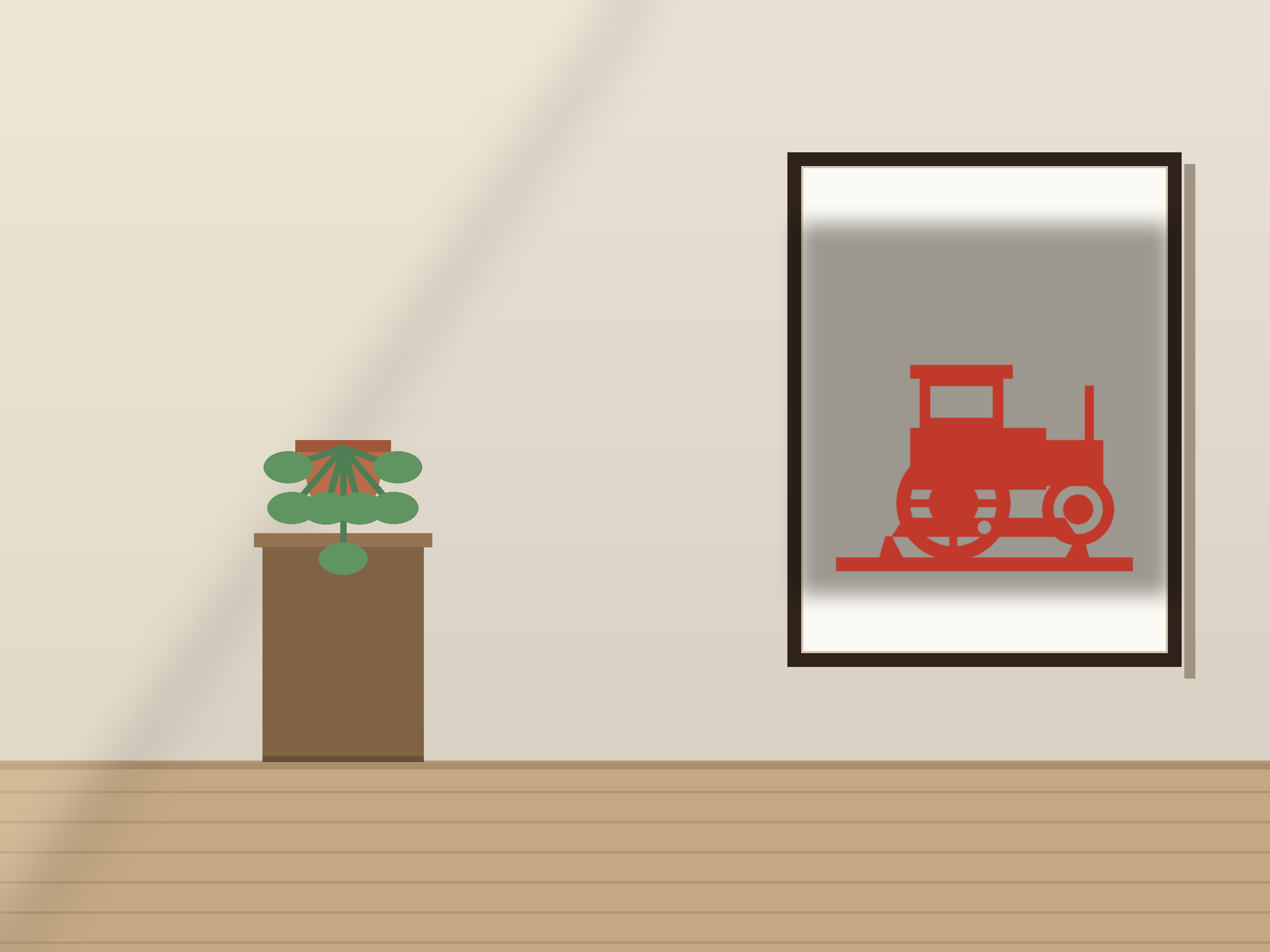 Tractor Banner Paper Cut - Free SVG + PDF Pack - on a desk