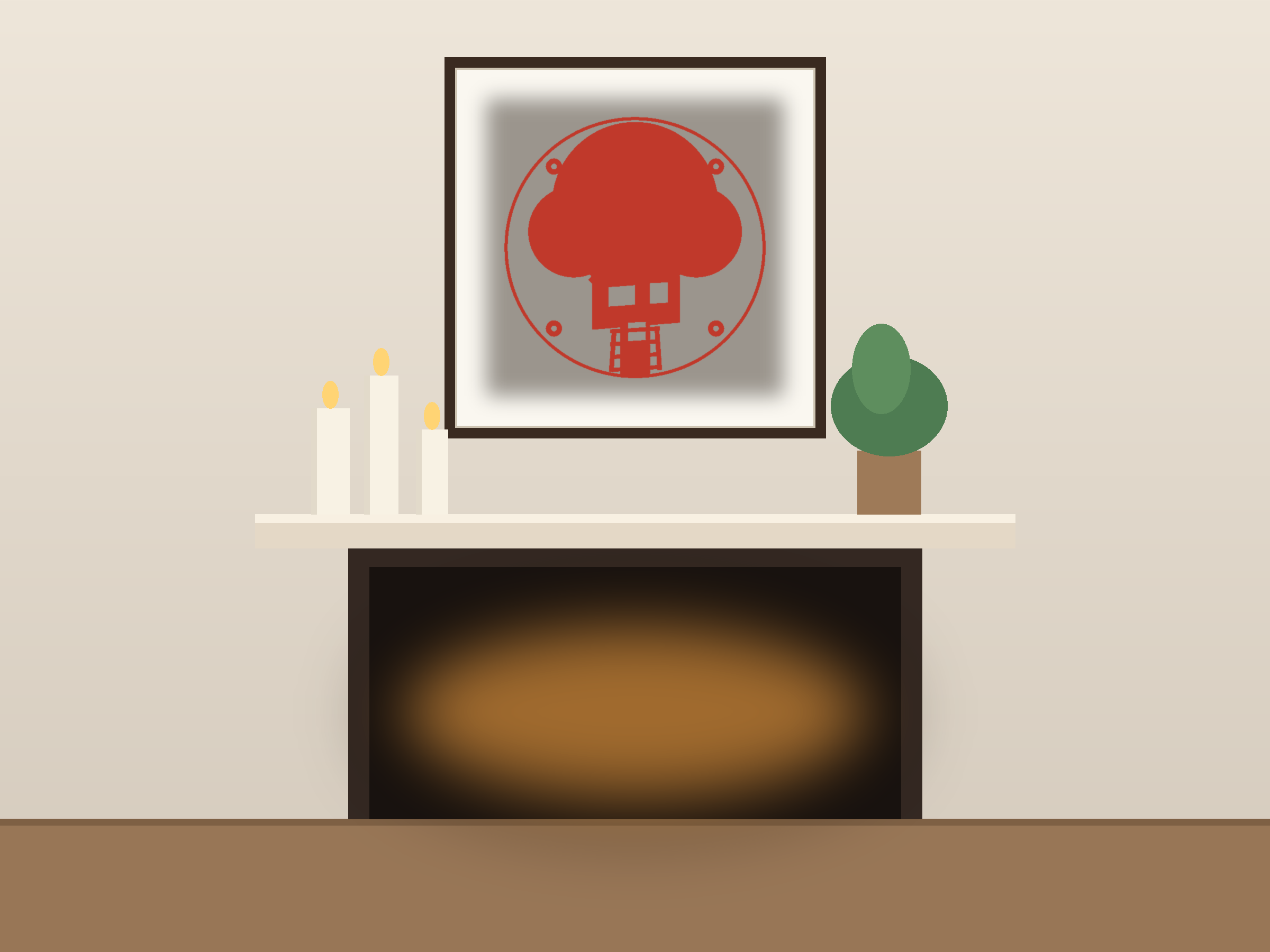 Tree House Ornate Paper Cut Panel - Free SVG + PDF Pack - on a desk