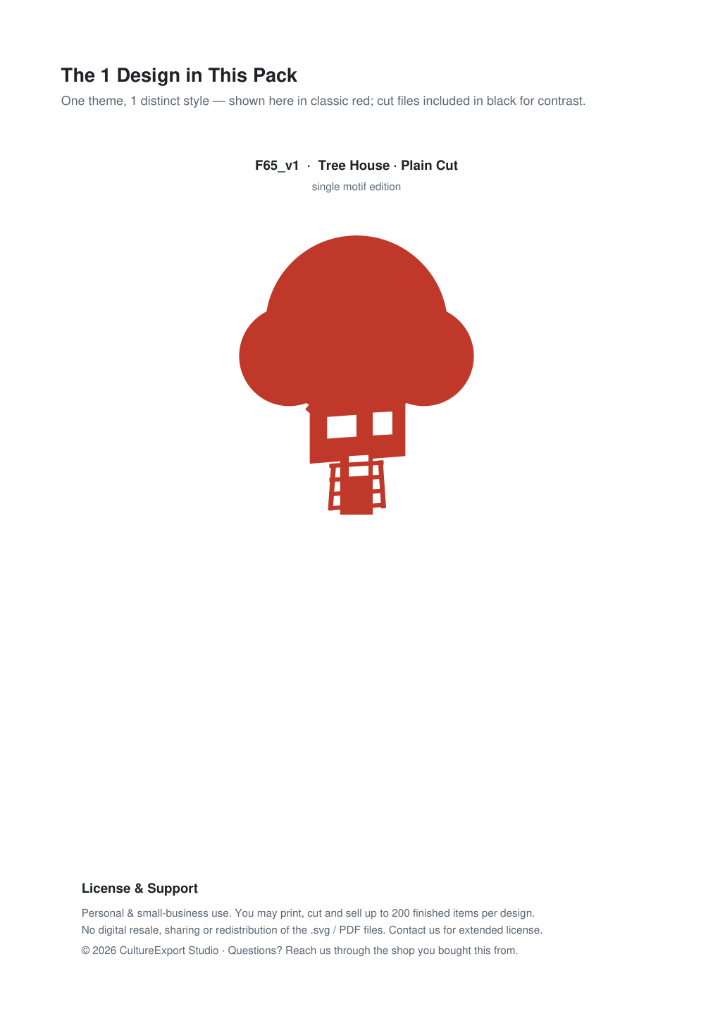 Tree House Paper Cut Template - Free SVG + PDF Pack - design