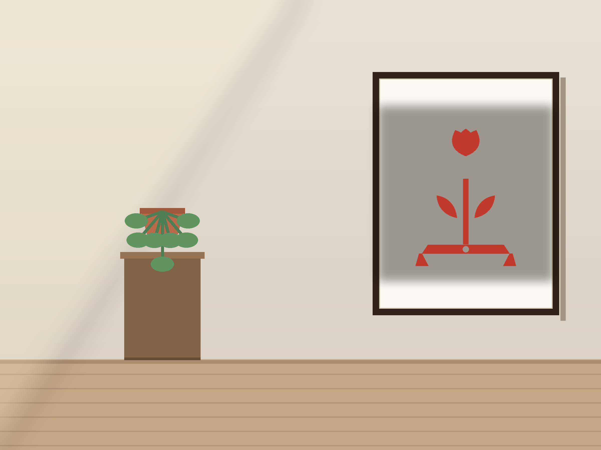 Tulip Banner Paper Cut - Free SVG + PDF Pack - on a desk