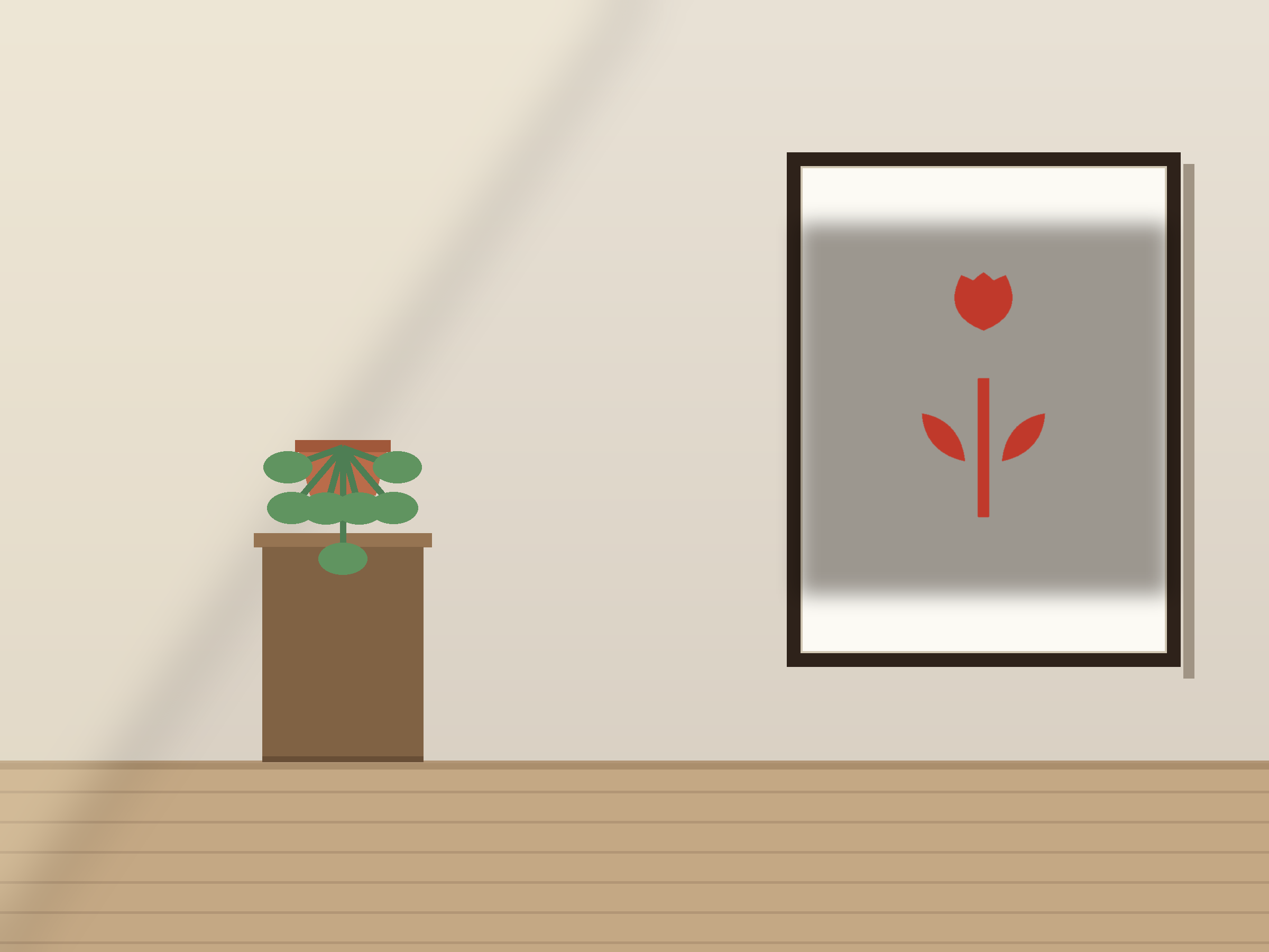 Tulip Paper Cut Template - Free SVG + PDF Pack - on a desk