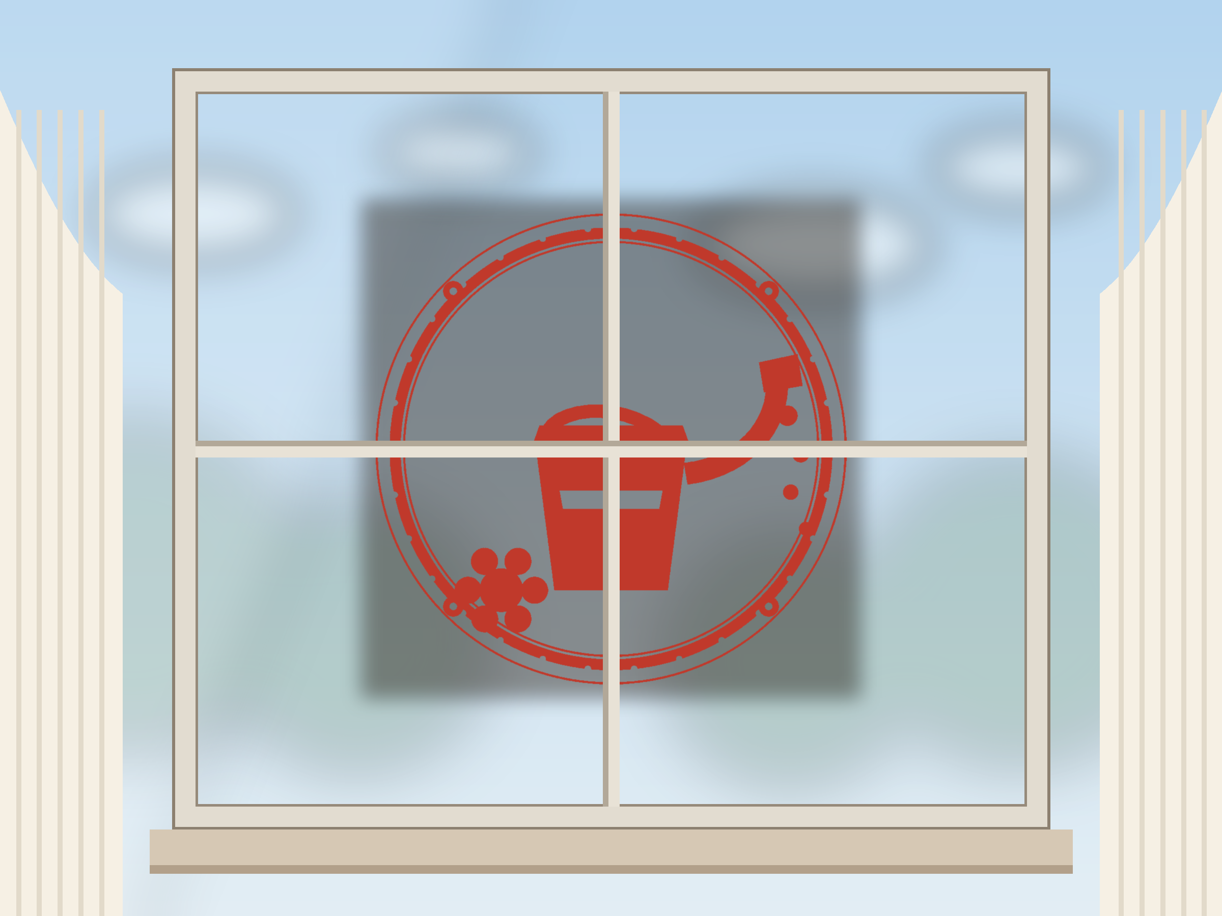 Watering Can Window Roundel Paper Cut - Free SVG + PDF Pack - wall decor