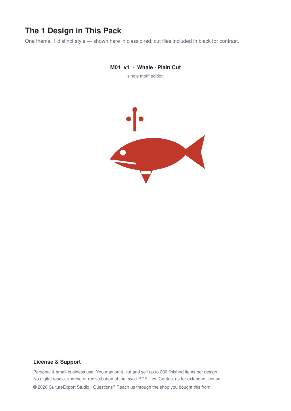 Whale Paper Cut Template - Free SVG + PDF Pack - design