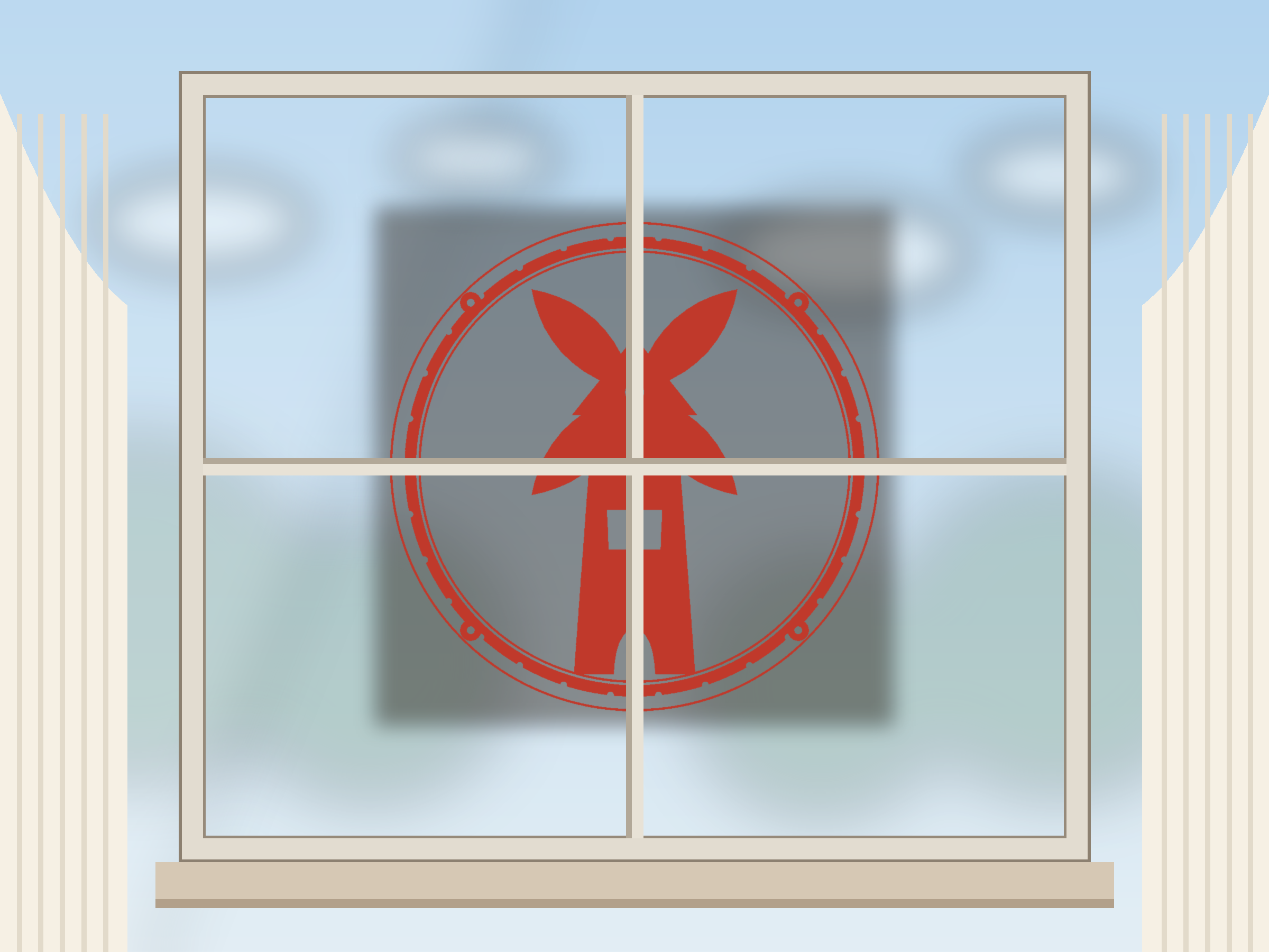 Windmill Window Roundel Paper Cut - Free SVG + PDF Pack - wall decor