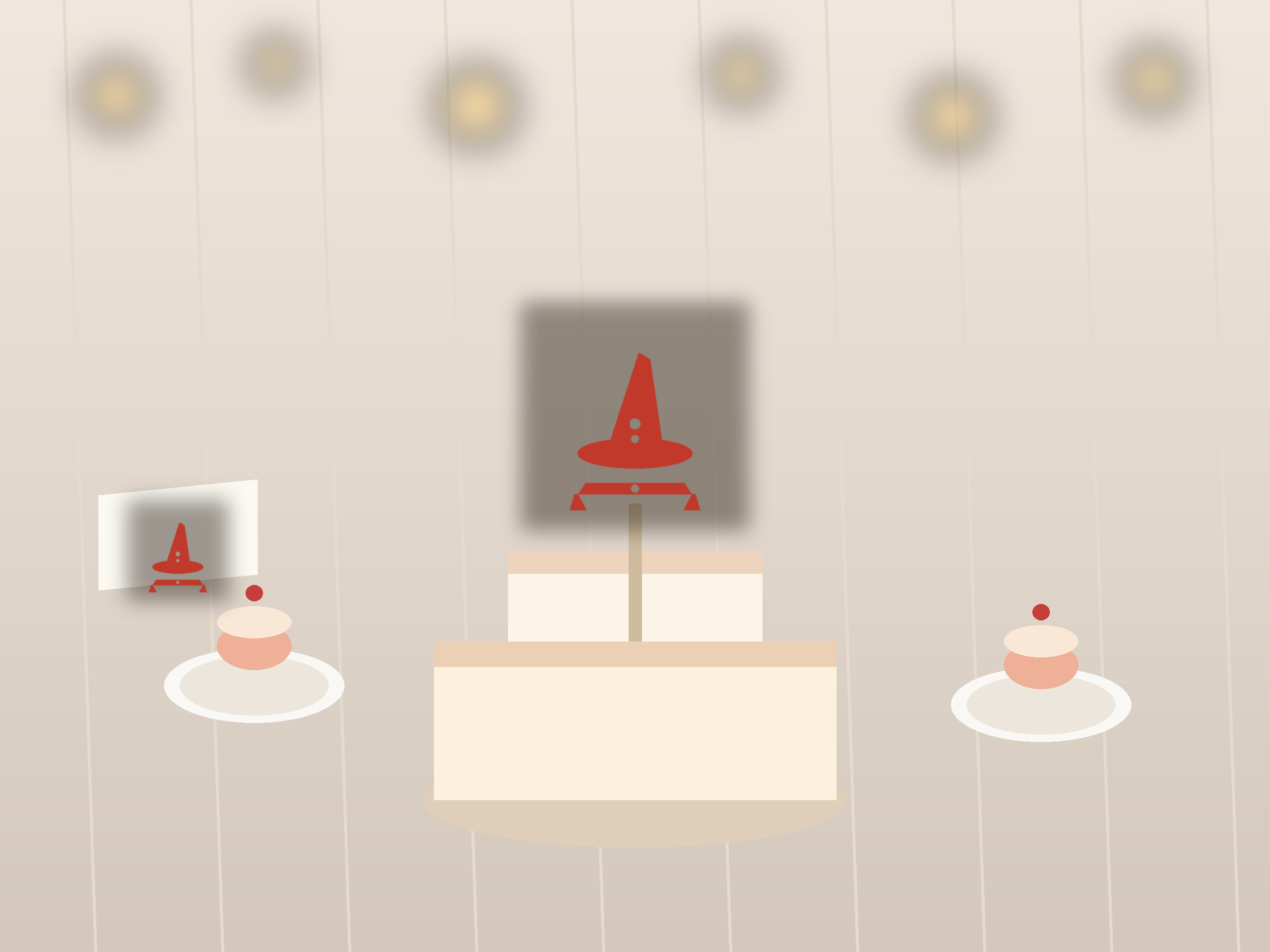 Witch Hat Banner Paper Cut - Free SVG + PDF Pack - on a desk
