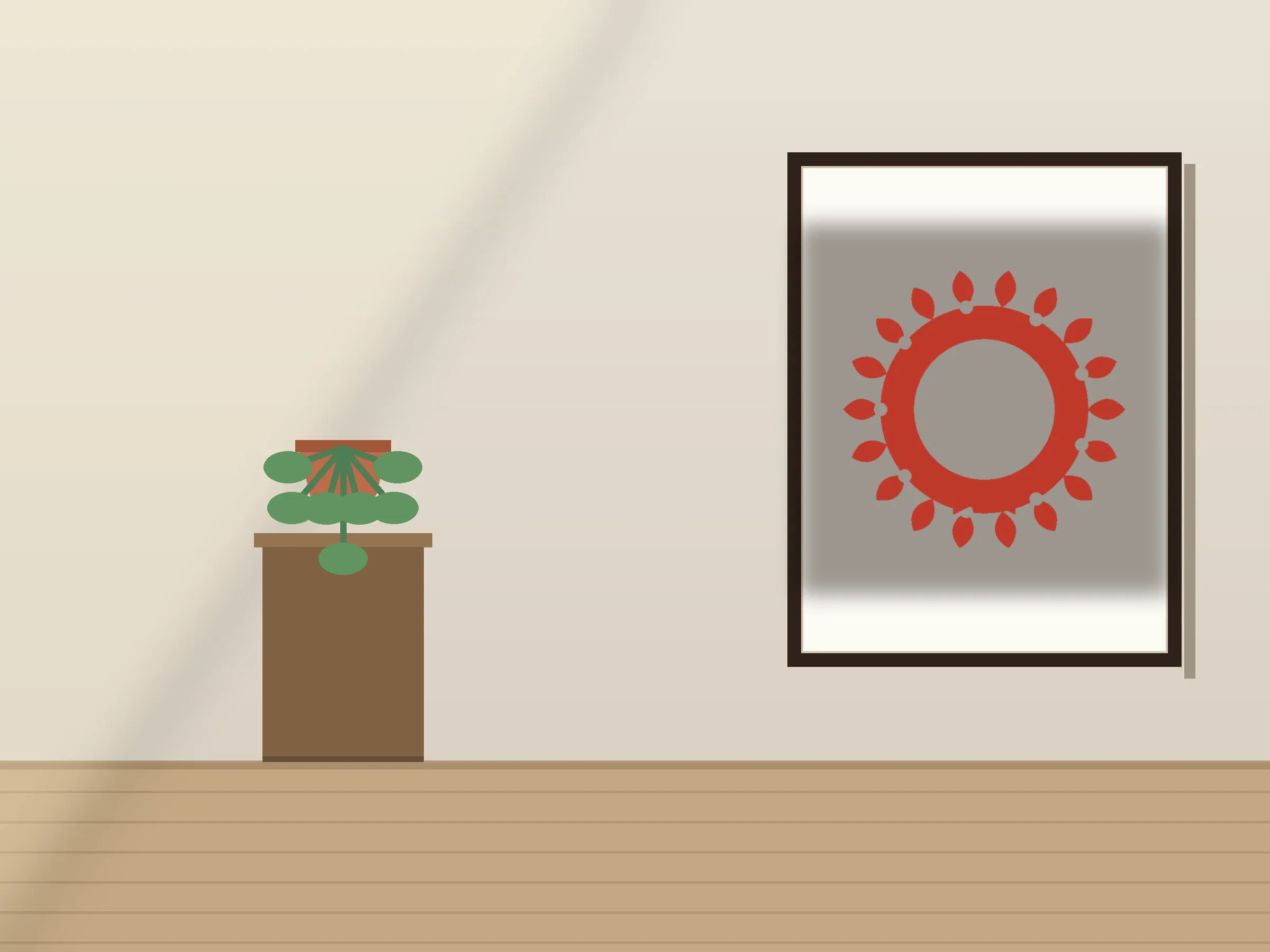 Wreath Paper Cut Template - Free SVG + PDF Pack - on a desk
