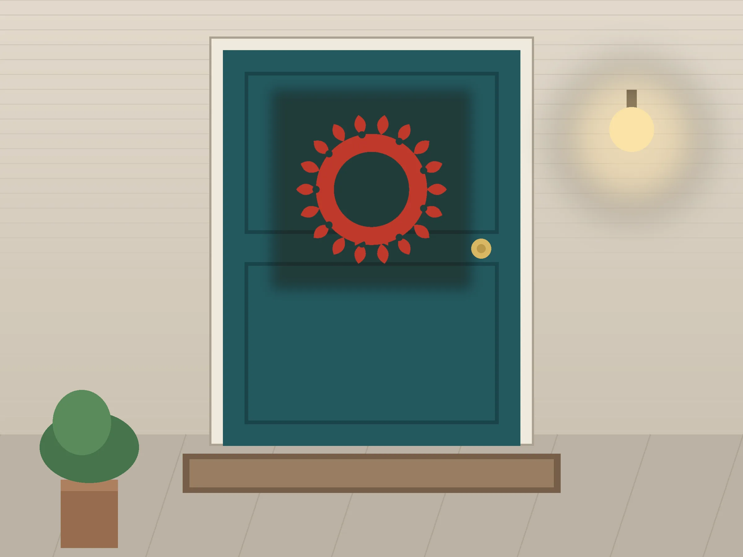 Wreath Paper Cut Template - Free SVG + PDF Pack - hero
