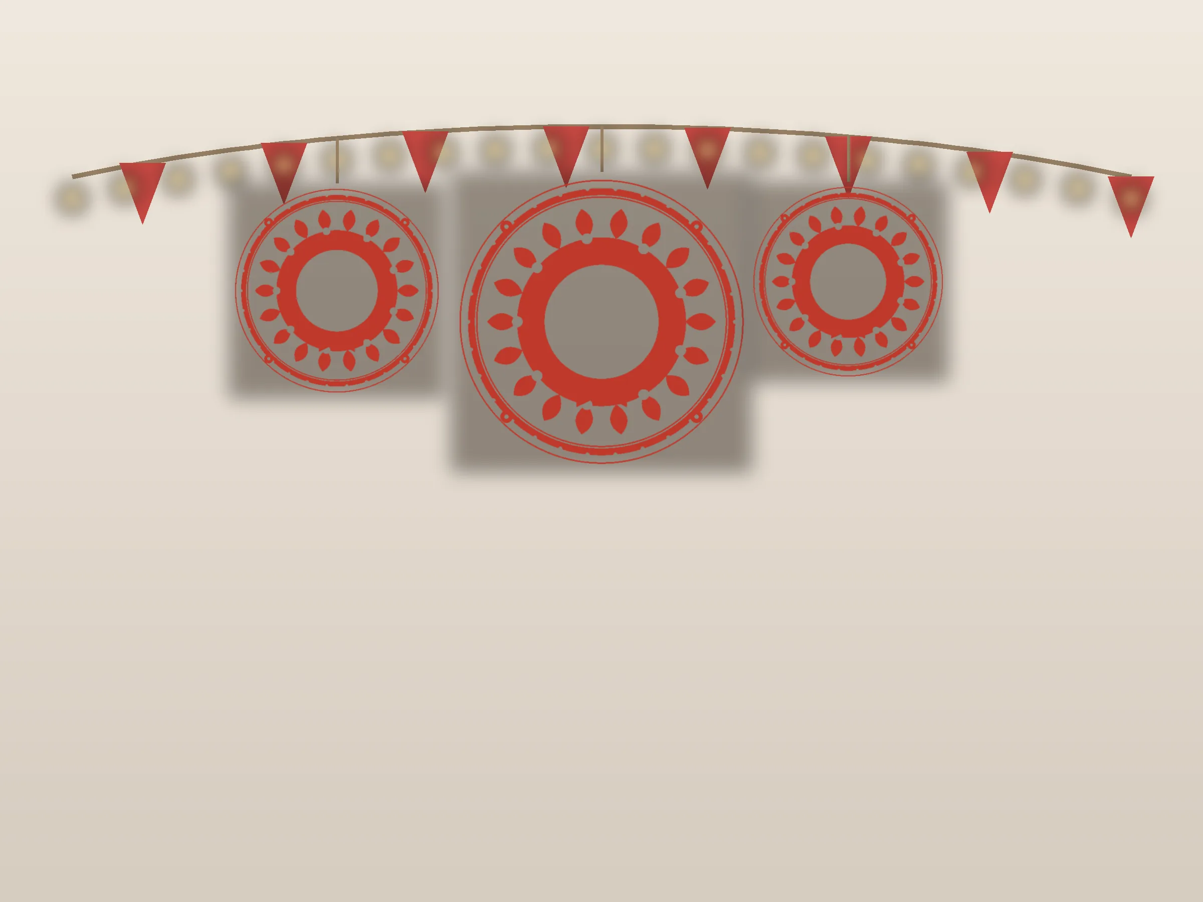 Wreath Window Roundel Paper Cut - Free SVG + PDF Pack - wall decor