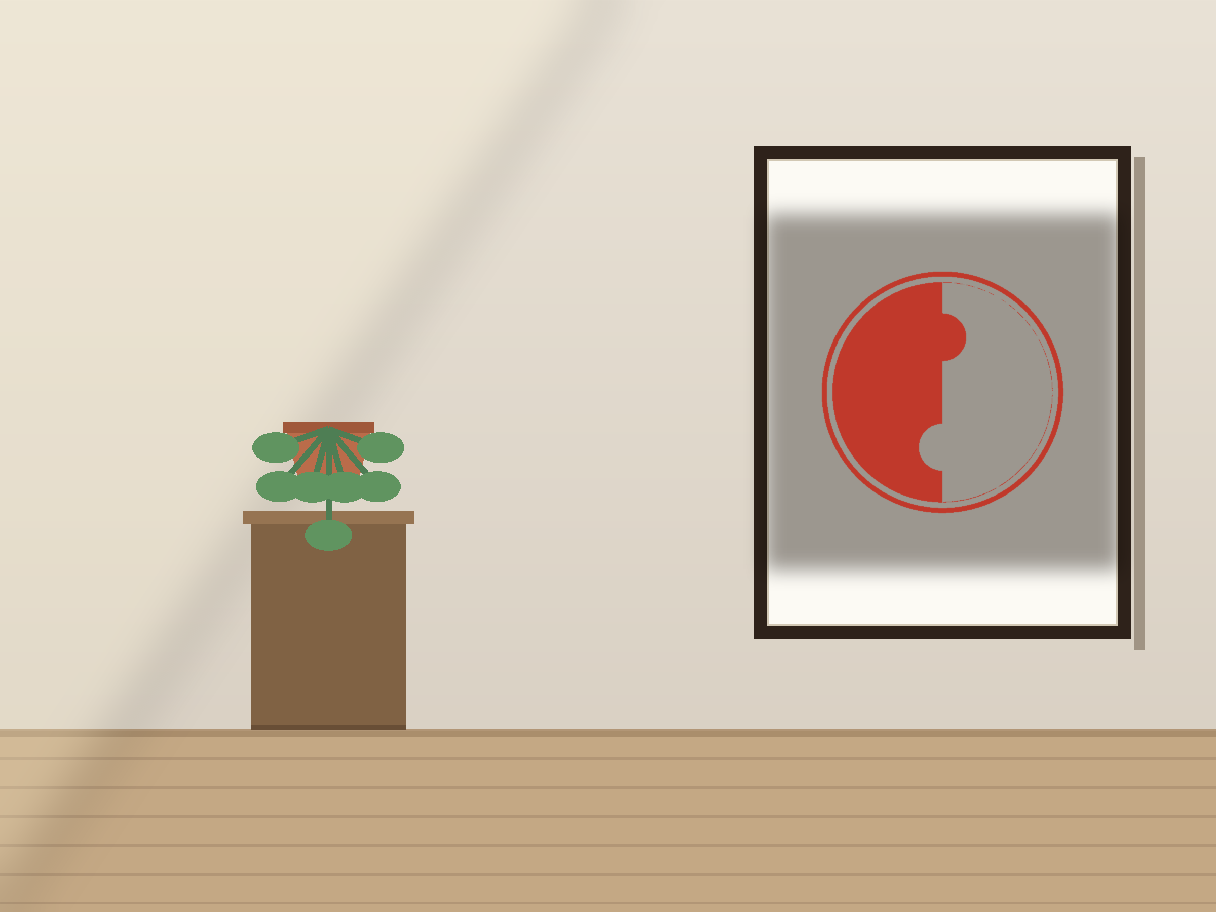 Yin Yang Paper Cut Template - Free SVG + PDF Pack - on a desk